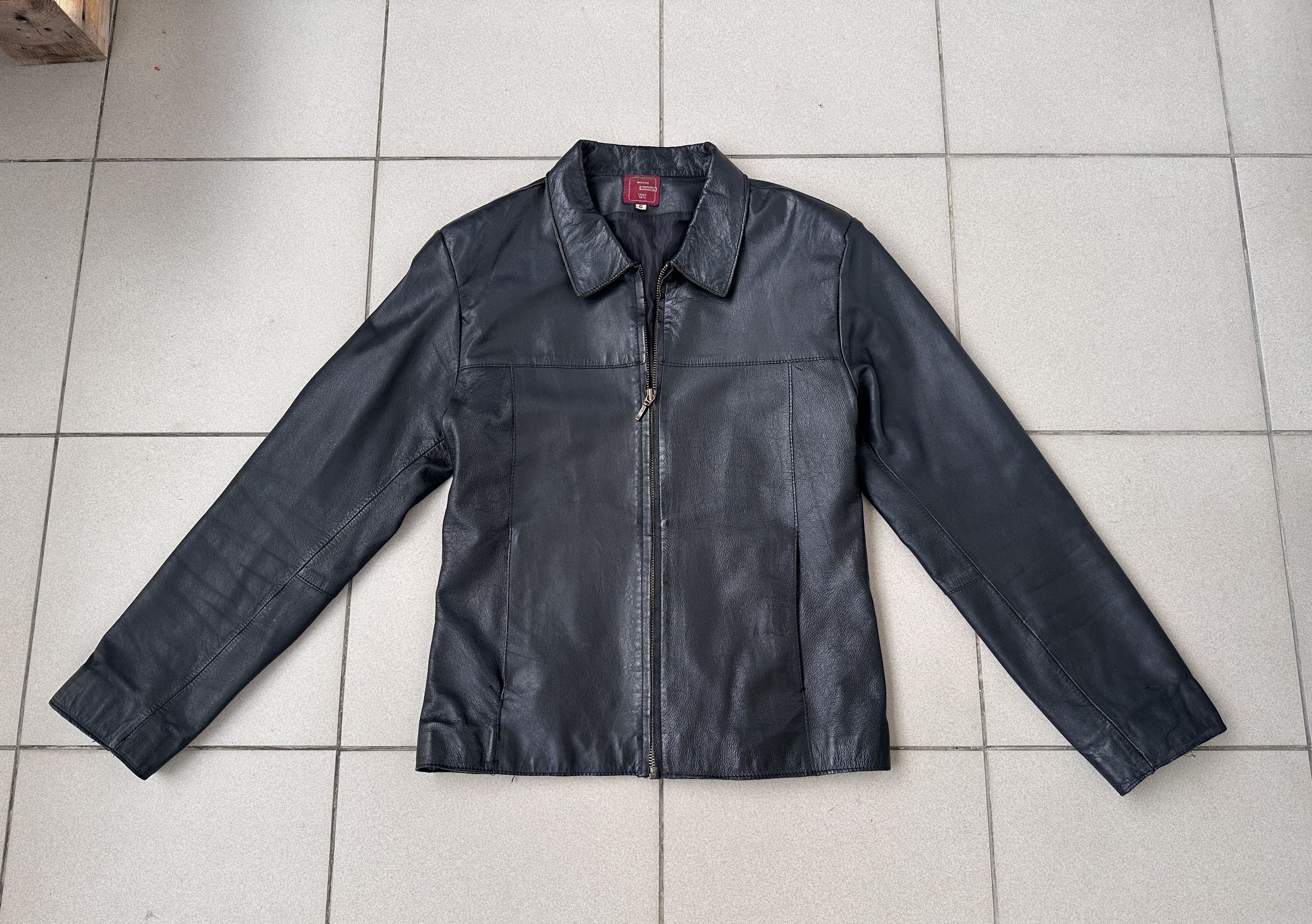Leather Vintage Avant Garde women biker boxy leather jacket Size M / US 6-8 / IT 42-44 - 5 Thumbnail