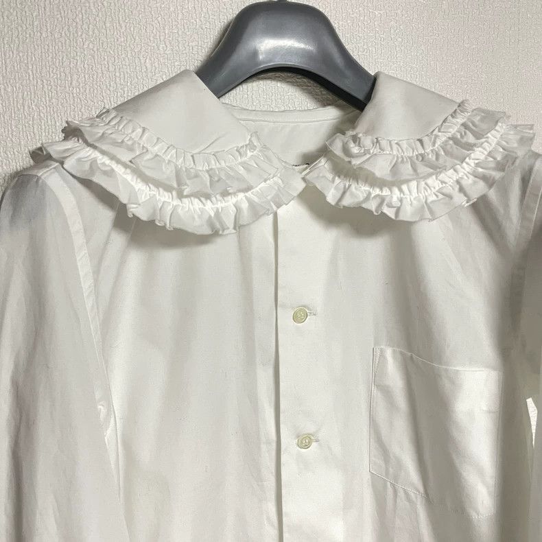 Comme des Garcons Comme Des Garcons Versatile White Shirt with Double Ruffle Size S / US 4 / IT 40 - 3 Thumbnail
