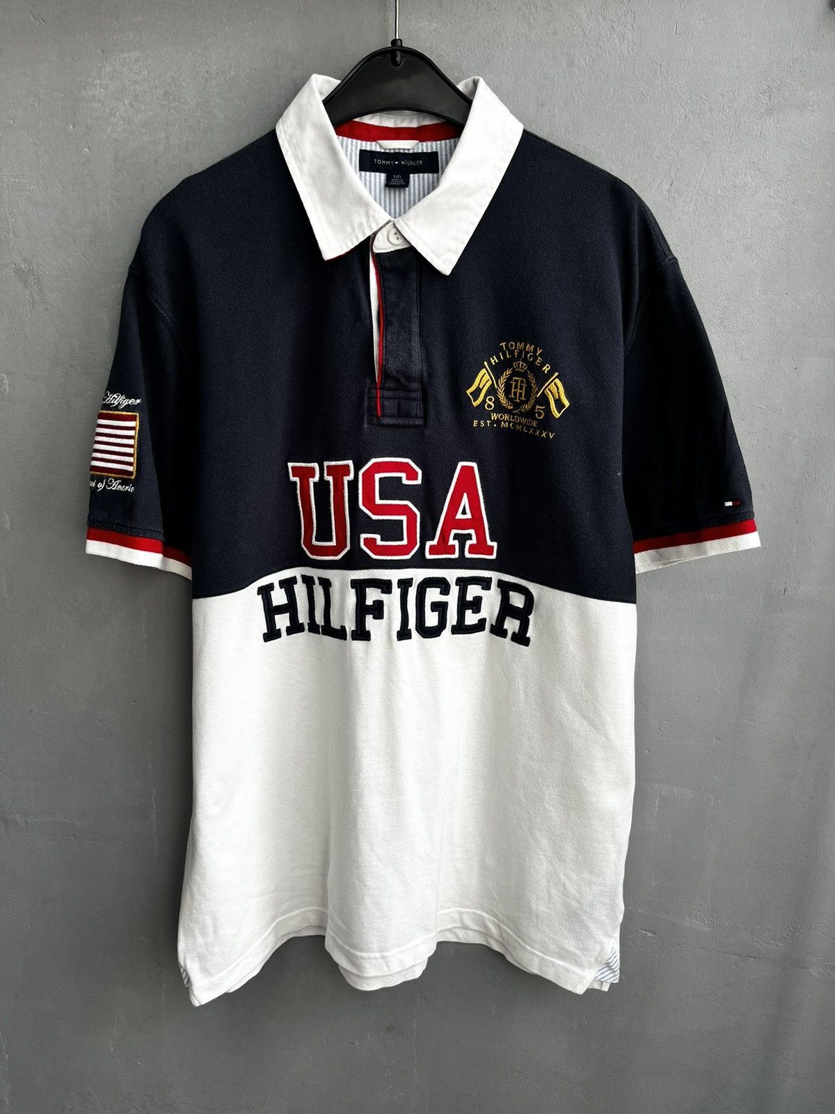 Tommy Hilfiger × Vintage Tommy Hilfiger polo USA vintage Size US L / EU 52-54 / 3 - 6 Thumbnail