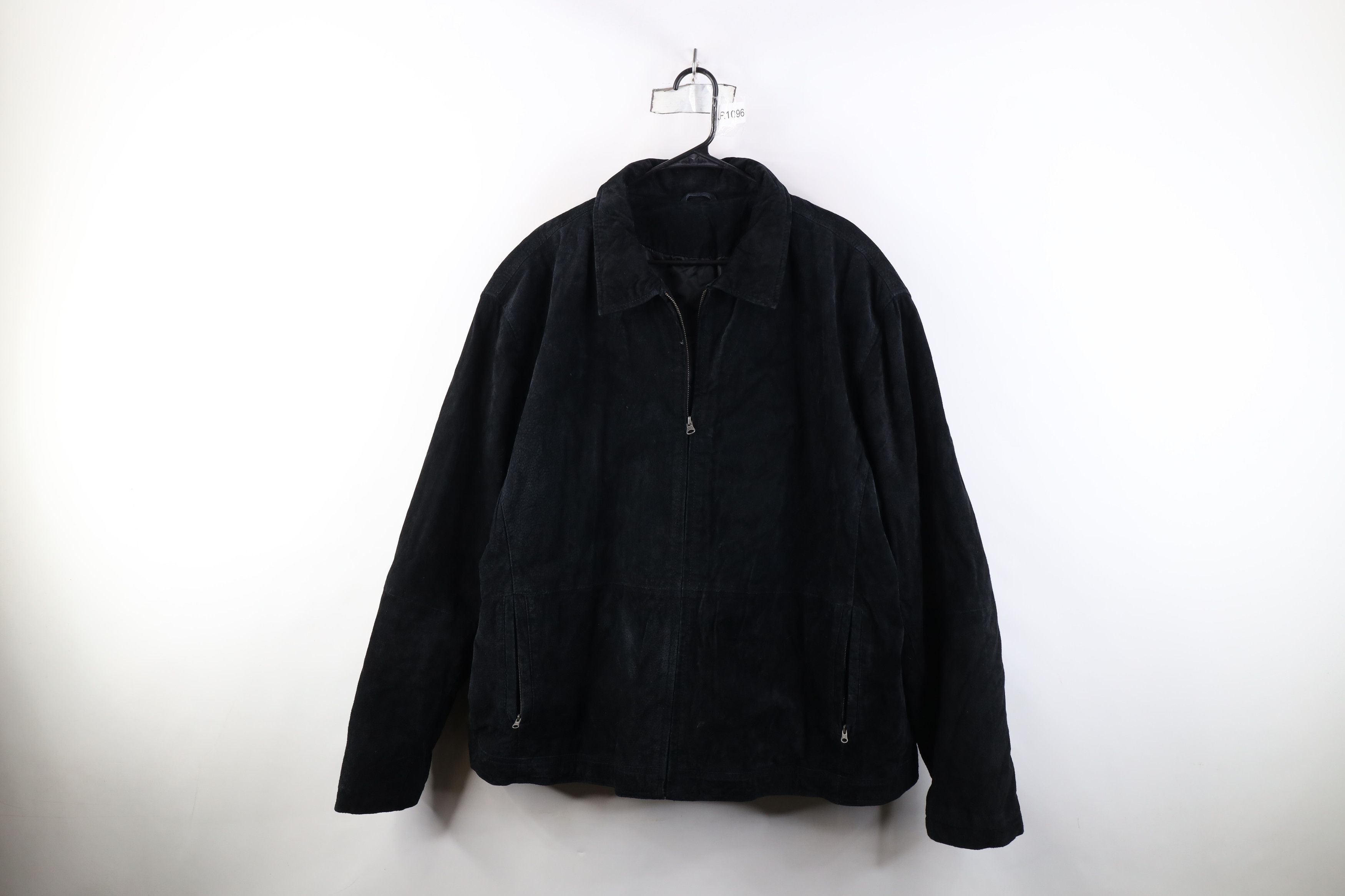Vintage Vintage 90s Streetwear Suede Leather Bomber Jacket Black Size US XXL / EU 58 / 5 - 1 Thumbnail