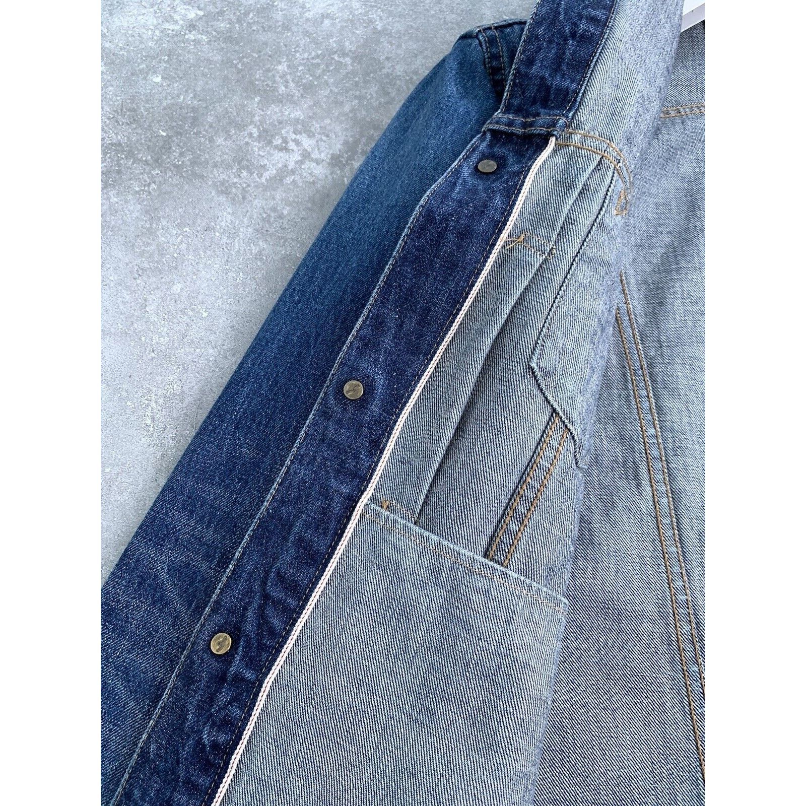 Japan Blue × Japanese Brand Men's JAPAN BLUE JEANS Denim Trucker Jacket Bomber Coat S-M Size US M / EU 48-50 / 2 - 17 Thumbnail