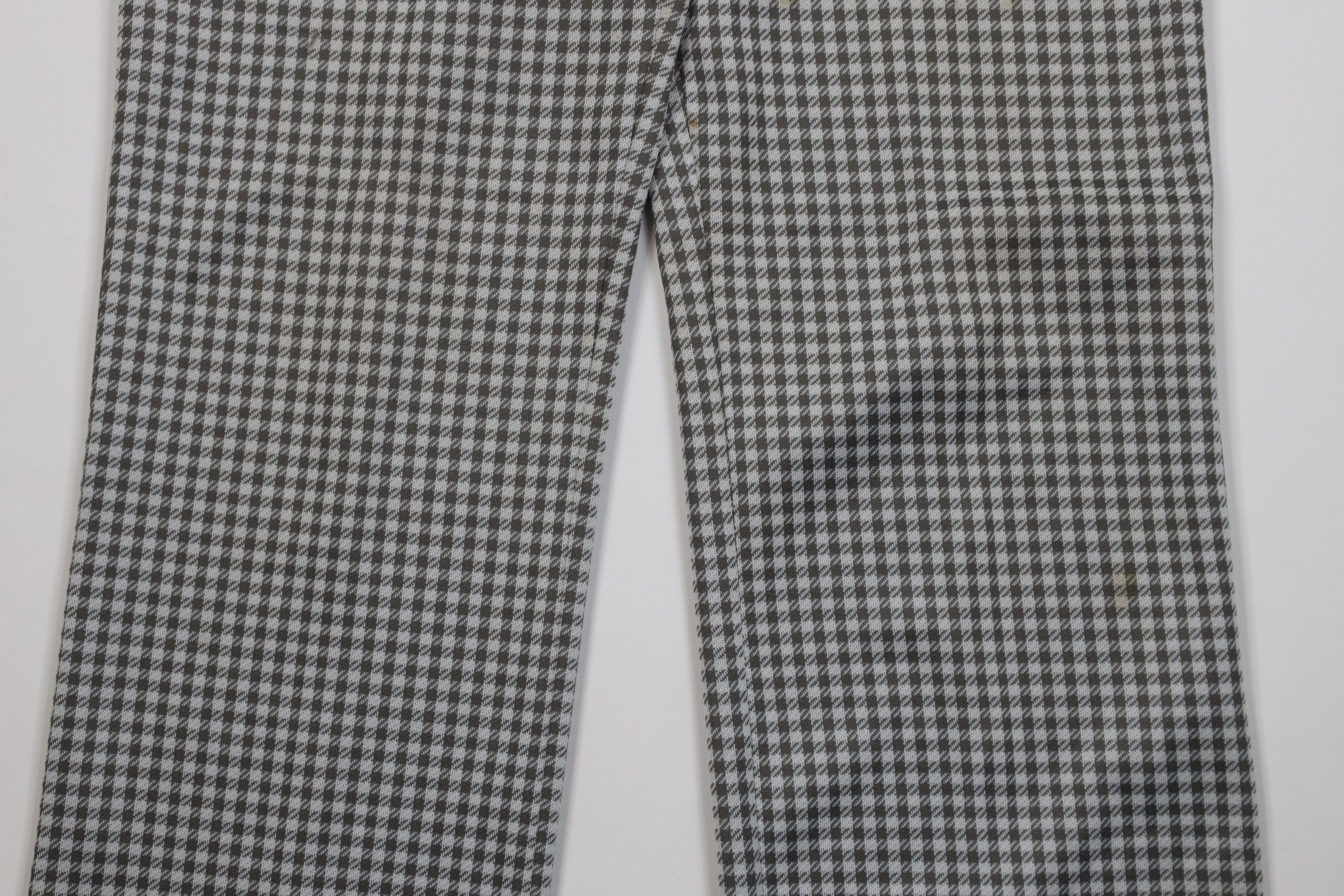 Vintage Vintage 70s Streetwear Bell Bottoms Pants Gray Plaid USA Size 38" / US 16 / IT 52 - 3 Thumbnail