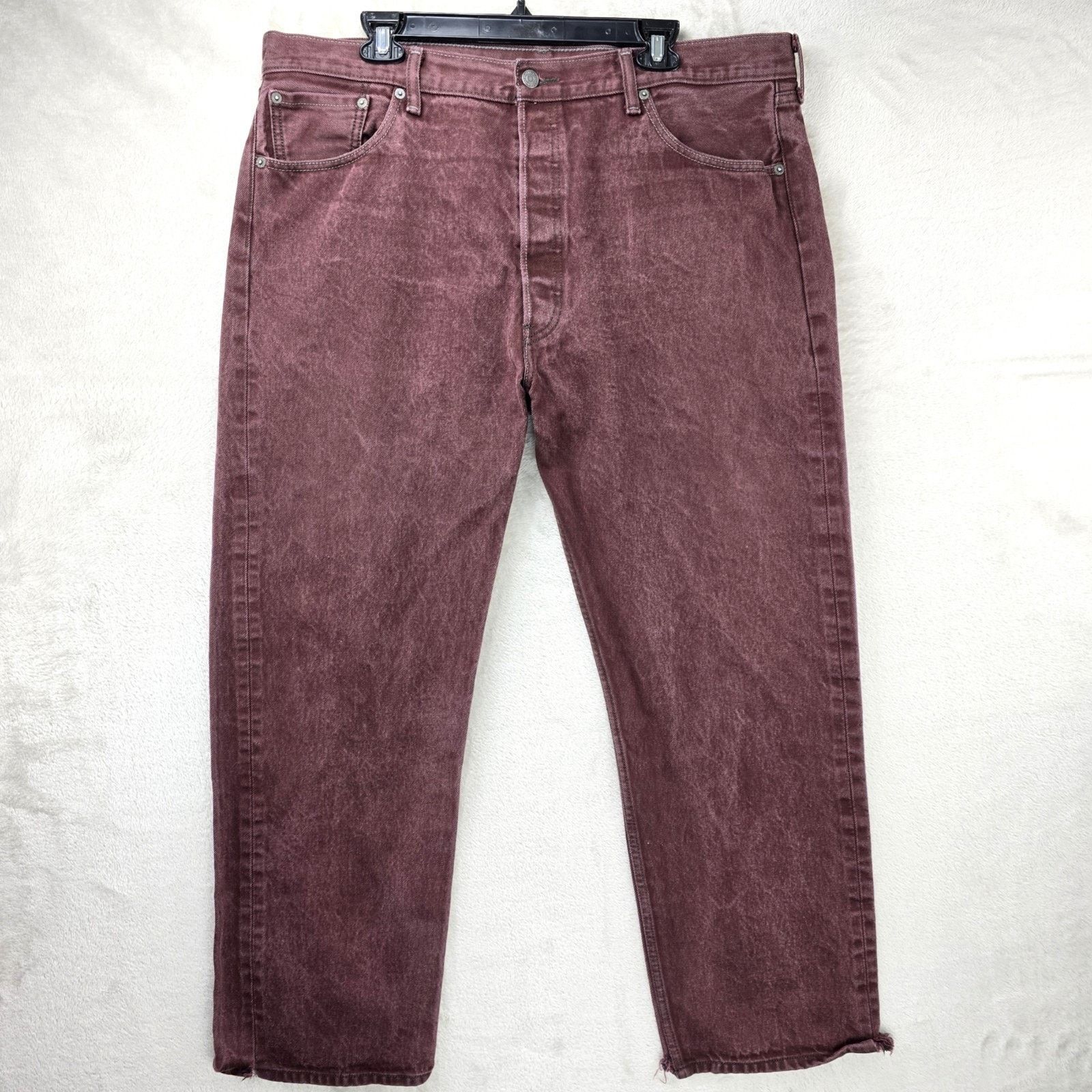Levi's Levis 501xx Jeans 42x32 (Actual 40x29) Maroon Straight Leg Size US 40 / EU 56 - 1 Thumbnail