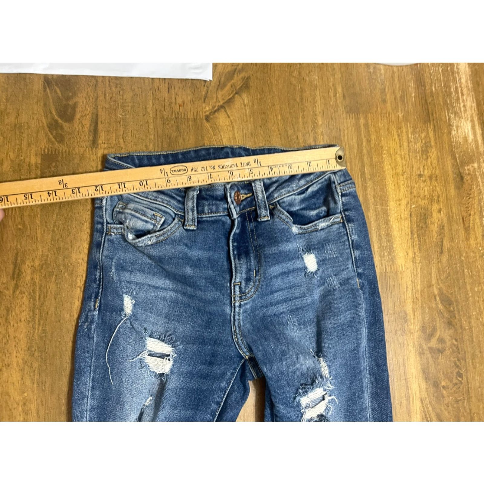 Vintage Bridge by GLY Jeans, Women's Size 24, Blue, Denim, Skinny, Ripped, Distressed, Jeans, 24, Regular, Fall/Spring/Summer, Women Size 42" / US 20 - 7 Thumbnail