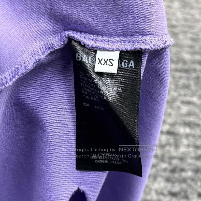 Balenciaga Balenciaga Ripped Distressed Logo Short Sleeve Size US XXS / EU 40 - 5 Thumbnail