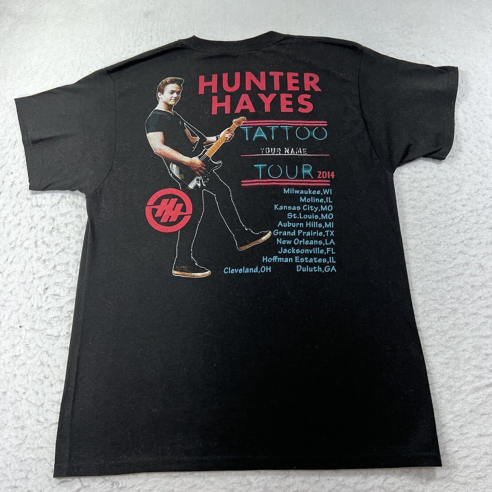 Hanes Hunter Hayes Medium Tattoo Your Name 2014 Graphic T Shirt Size US M / EU 48-50 / 2 - 10 Thumbnail