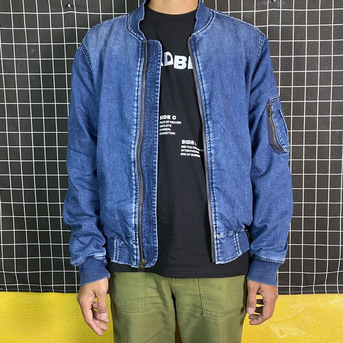 Gap GAP 1969 PRODUCT RED DENIM MA-1 OVERSIZED BOMBER JACKET Size US S / EU 44-46 / 1 - 1 Thumbnail
