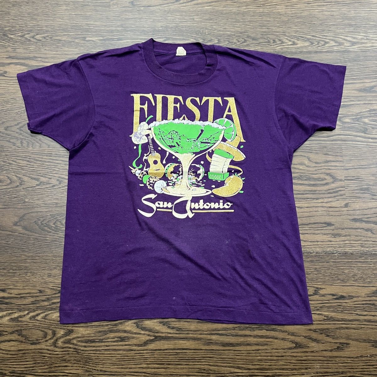 Vintage Vintage 90s Fiesta San Antonio party single stitch shirt Size US XL / EU 56 / 4 - 1 Thumbnail