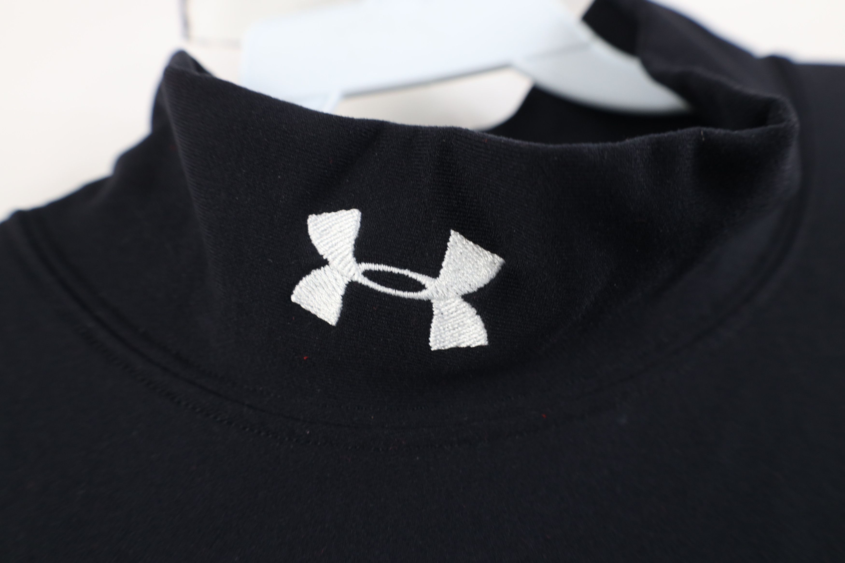 Under Armour Vintage Under Armour Compression ColdGear Mock Neck T-Shirt Size US XXL / EU 58 / 5 - 4 Thumbnail