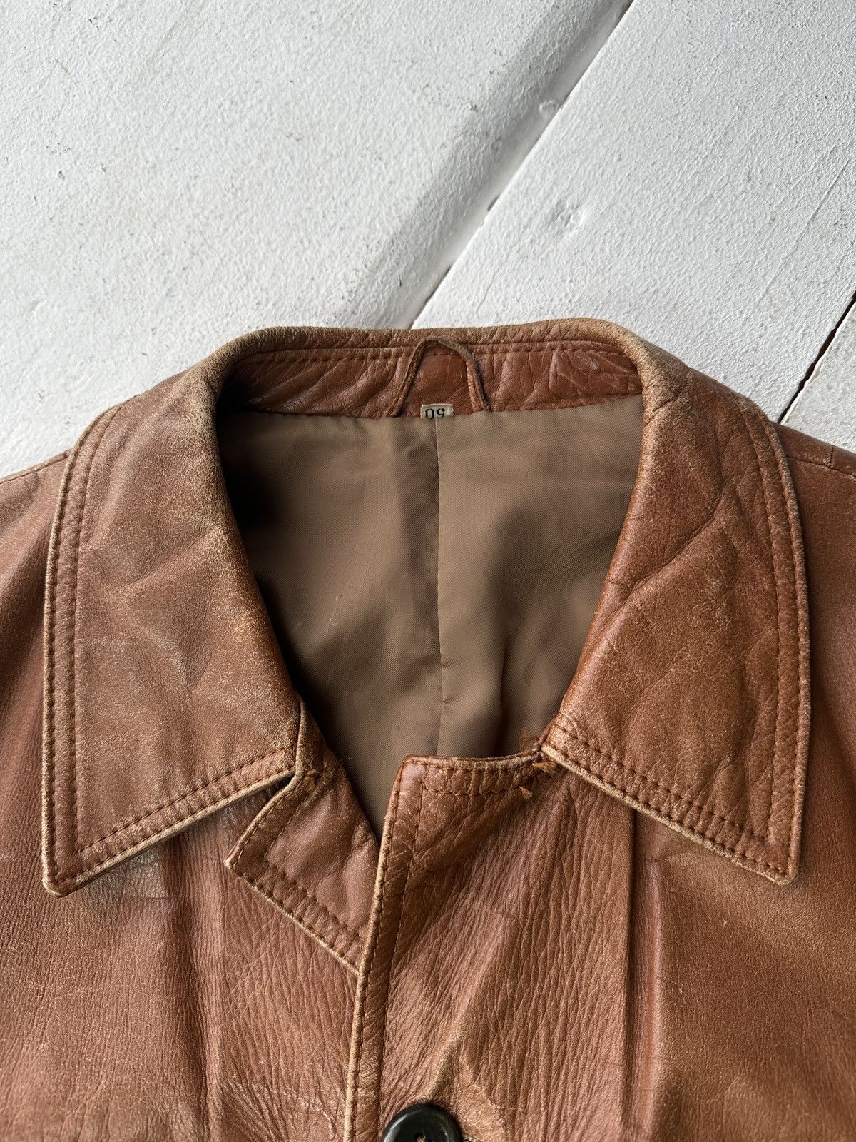 Vintage VNTG🚨 LEATHER JACKET LUXURY AVANT GARDE Y2K MOTO COWBOY Size US M / EU 48-50 / 2 - 4 Thumbnail