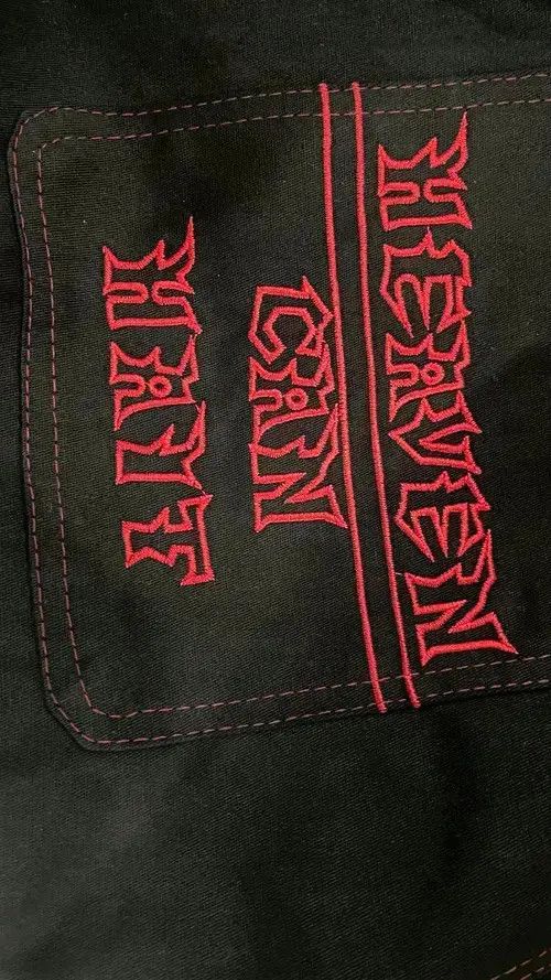 Other Retro Skull Embroidery Washed Baggy Denim Size US 34 / EU 50 - 3 Thumbnail
