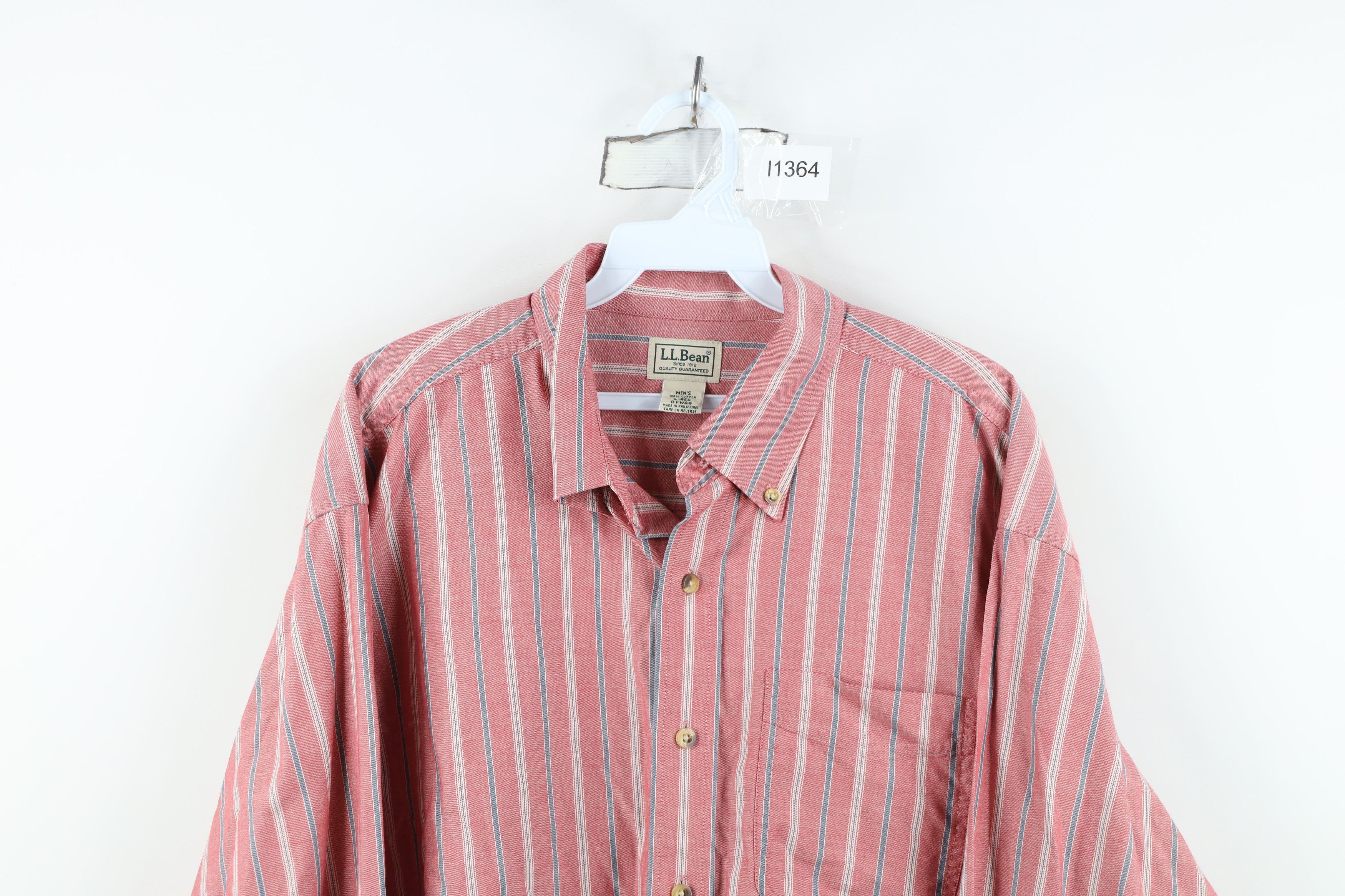 L.L. Bean Vintage LL Bean Cotton Oxford Collared Button Down Shirt Size US L / EU 52-54 / 3 - 2 Thumbnail