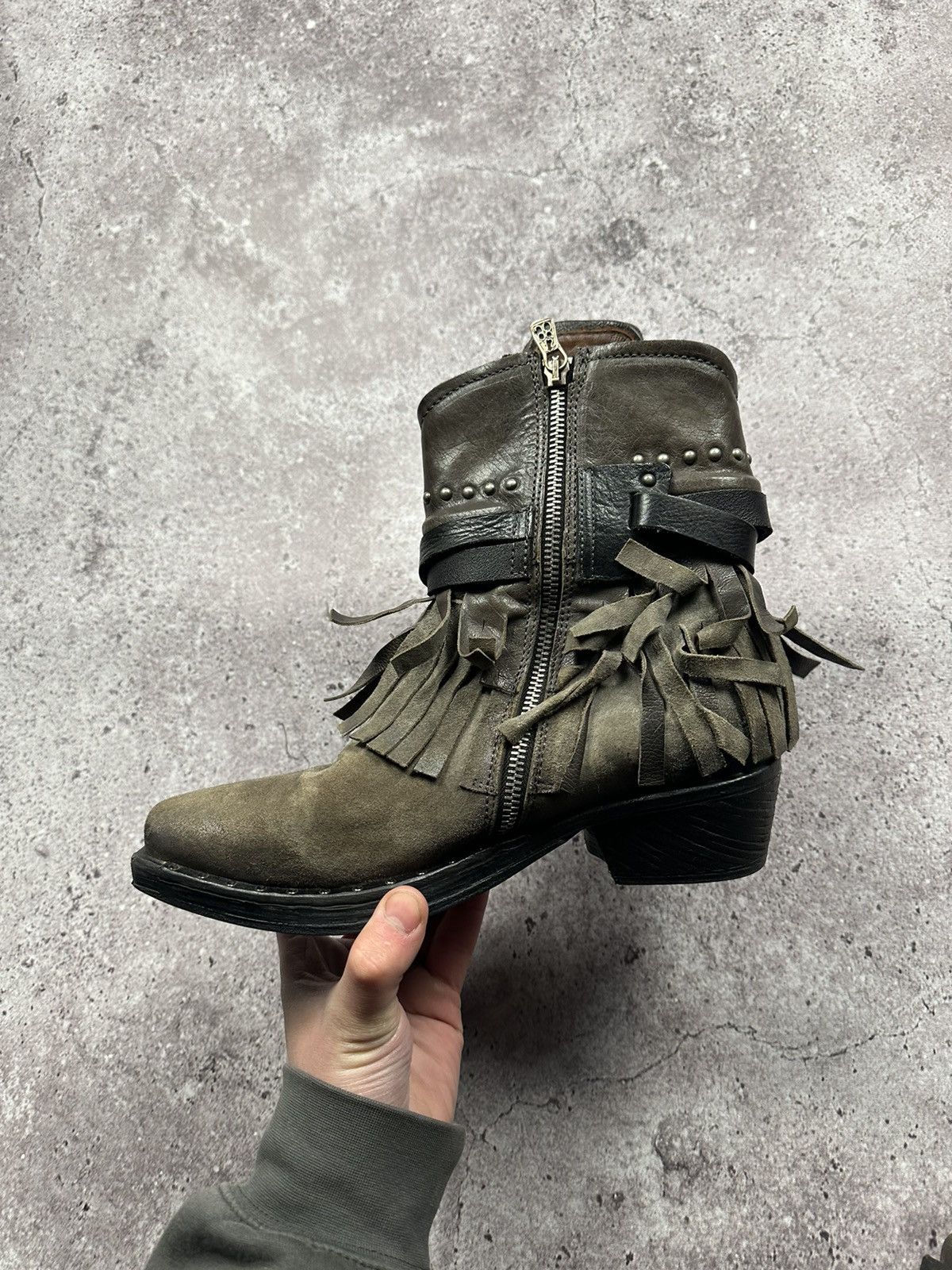 A.S.98 💀RARE💀 A.S 98 Vintage Leather Western Boots Avant Garde Size US 7 / EU 40 - 11 Thumbnail