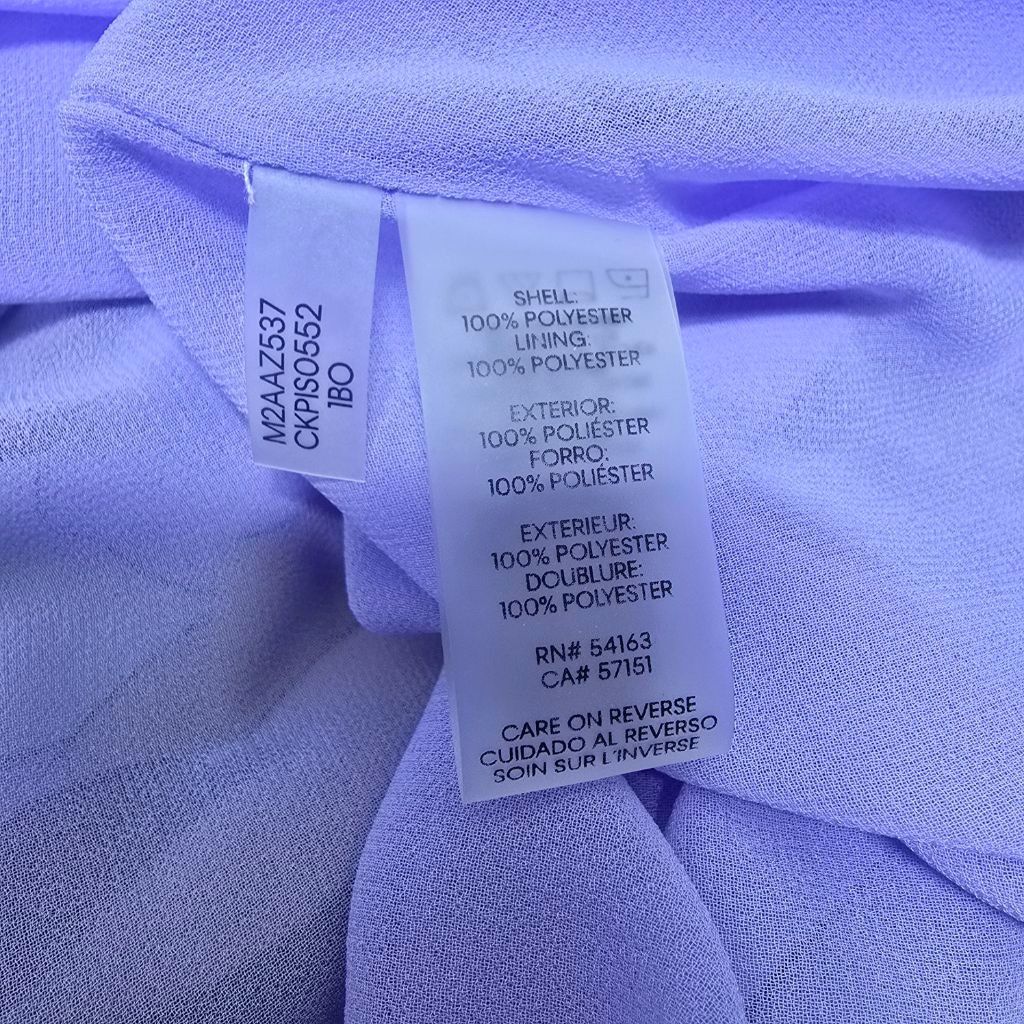 Calvin Klein Women's Calvin Klein Blouse XL Purple Green Abstract Print Size XL / US 12-14 / IT 48-50 - 7 Thumbnail
