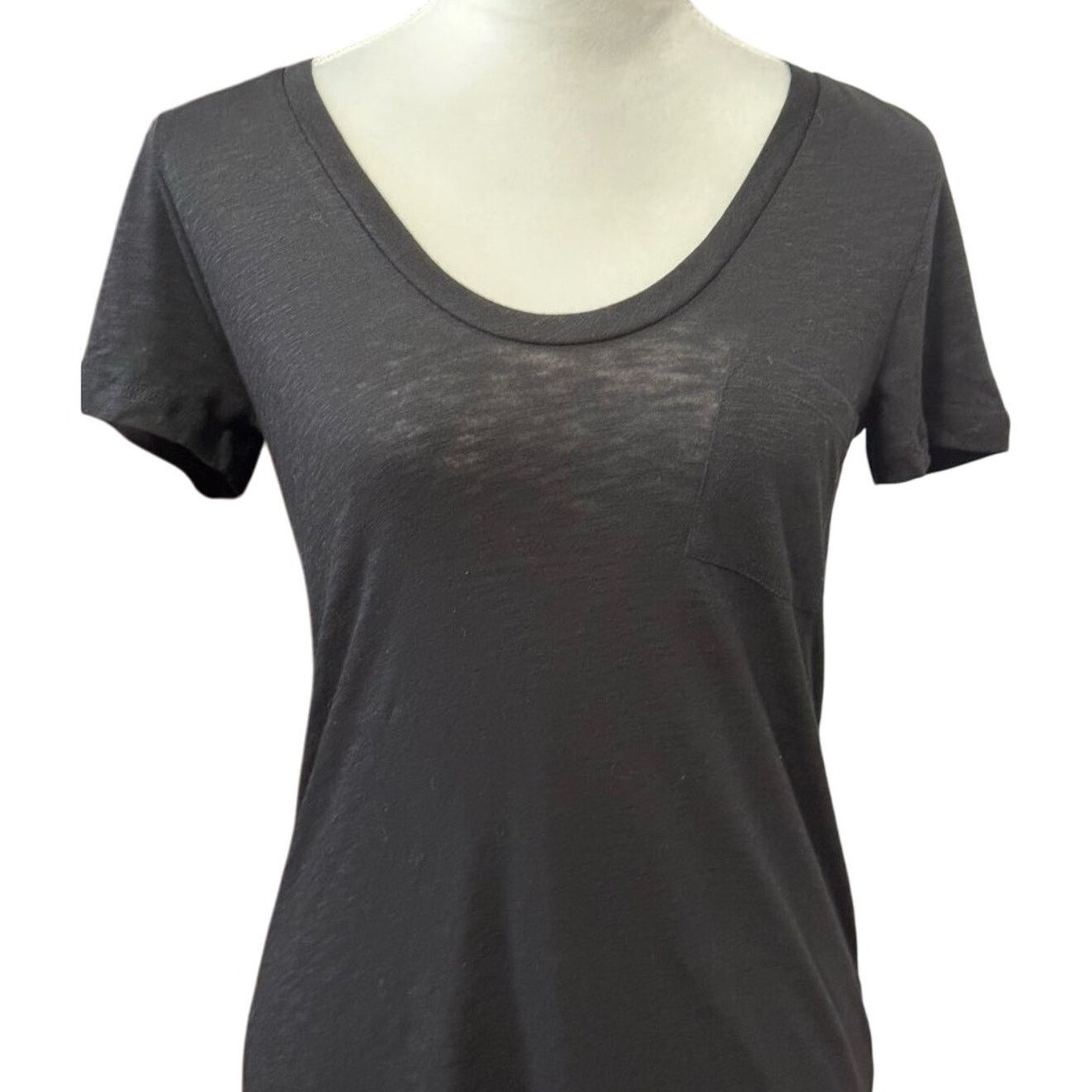 Other Caslon T-Shirt Scoop Neckline Short Sleeves Black XS NWOT Size XS / US 0-2 / IT 36-38 - 2 Thumbnail