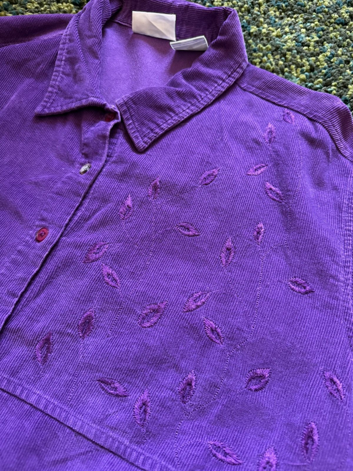Vintage Vintage Purple Corduroy Button Up Size US M / EU 48-50 / 2 - 2 Thumbnail