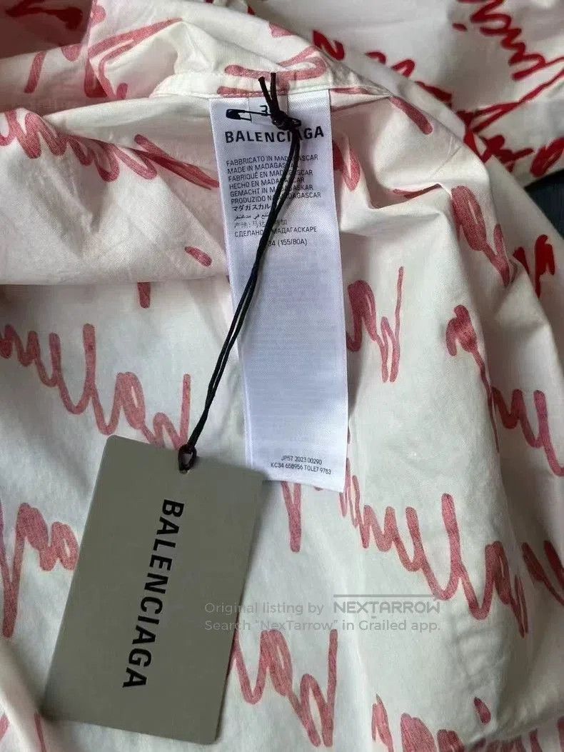 Balenciaga Balenciaga Graffiti Print Shirt. Size US XS / EU 42 / 0 - 4 Thumbnail