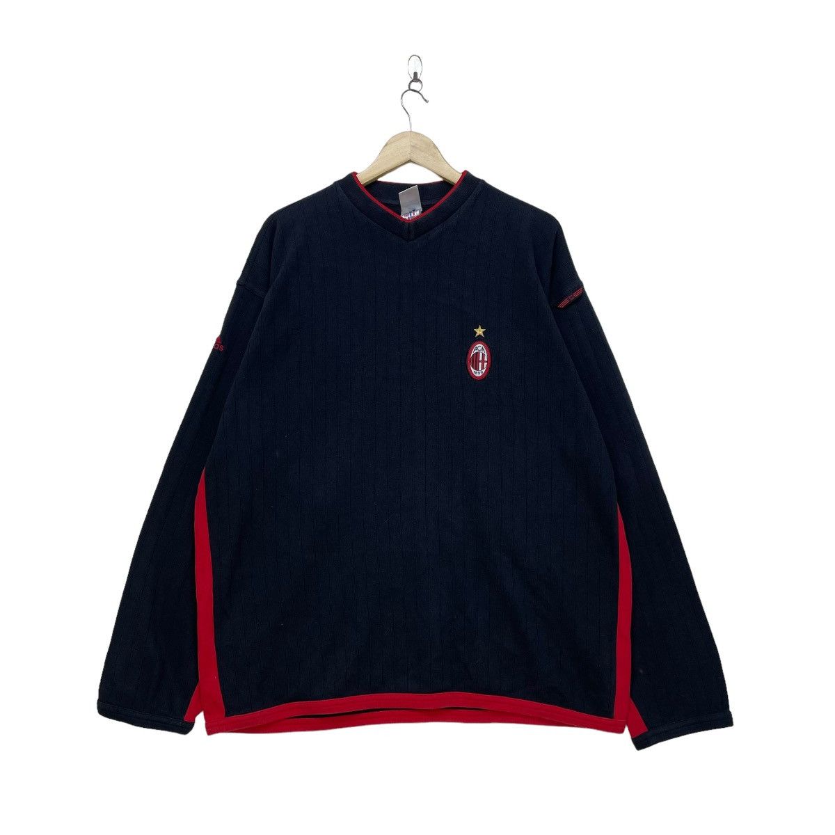 Vintage Adidas AC Milan Sweatshirt Pull Over Jacket