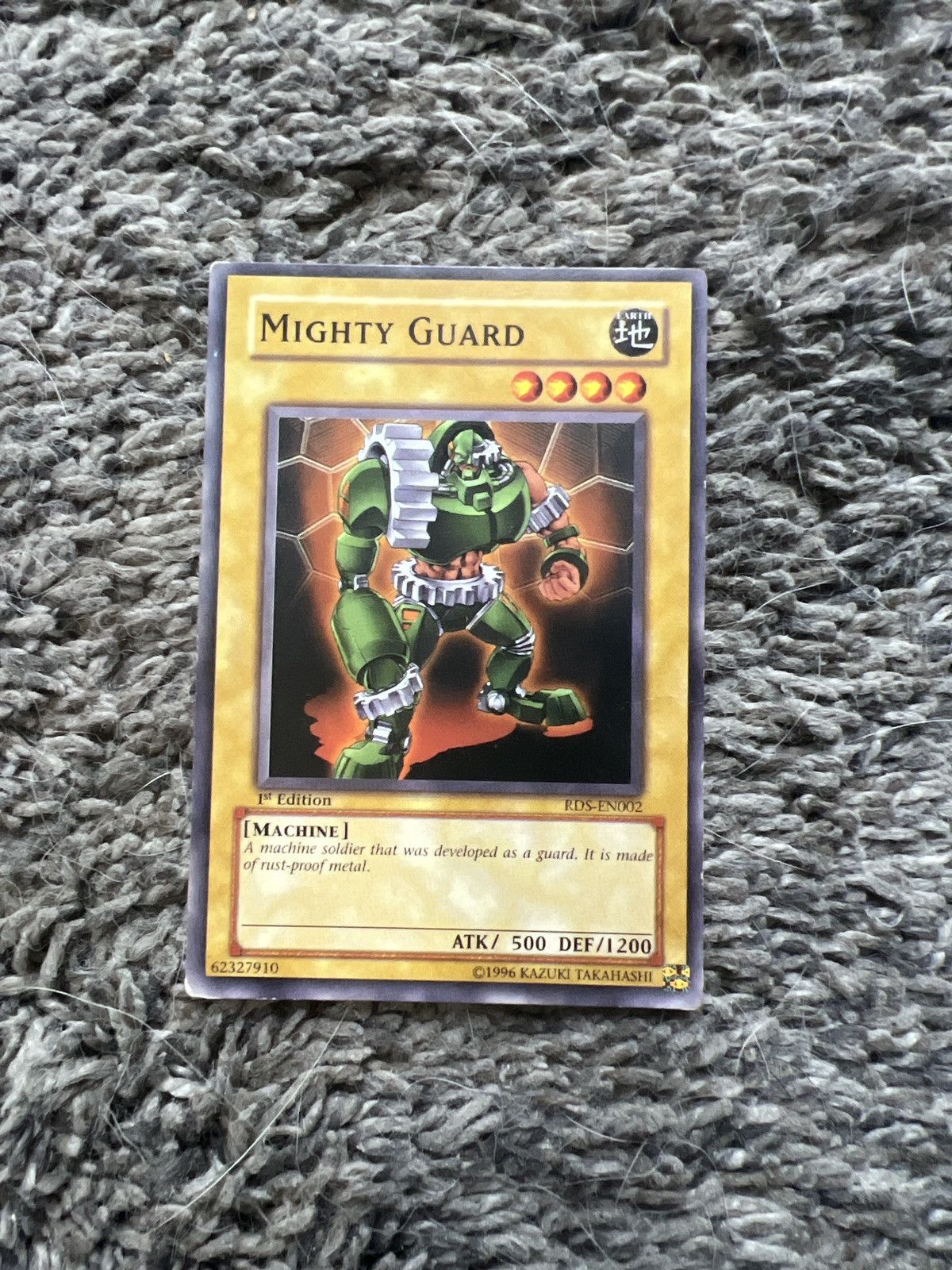 Vintage 1996 Konami Yu-Gi-Oh! Mighty Guard Card Size ONE SIZE - 1 Thumbnail