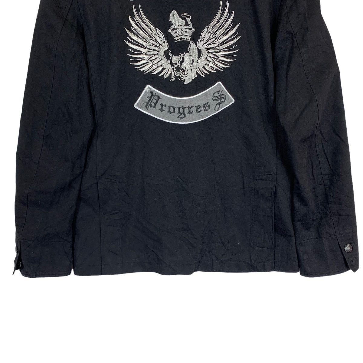 If Six Was Nine × In The Attic × Japanese Brand Vintage In The Attic Make Rapid Progress Skull Hoodie Jacket Size US M / EU 48-50 / 2 - 3 Thumbnail