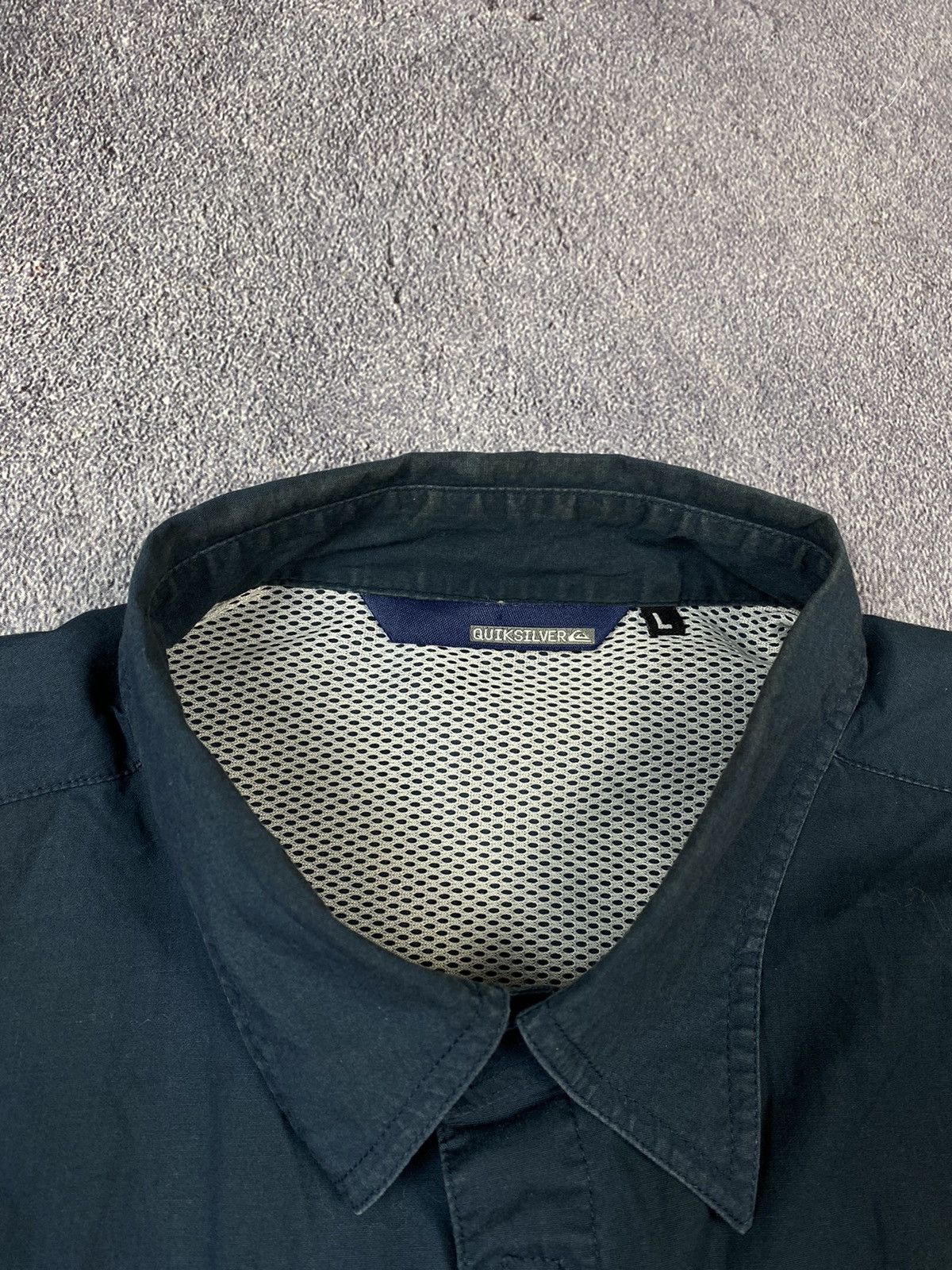 Quiksilver × Vintage Vintage 00s Quiksilver Navy Shirt Surf Style Retro Y2K Size US L / EU 52-54 / 3 - 5 Thumbnail