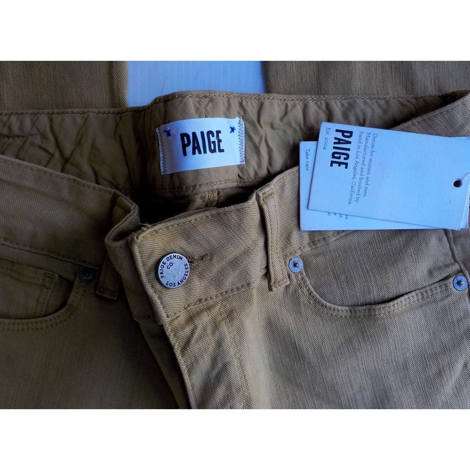 Paige PAIGE Jem Flare Jeans Gold 5 Pocket SZ 26X35 Womens Flared Jeans Size 26" / US 2 / IT 38 - 4 Thumbnail