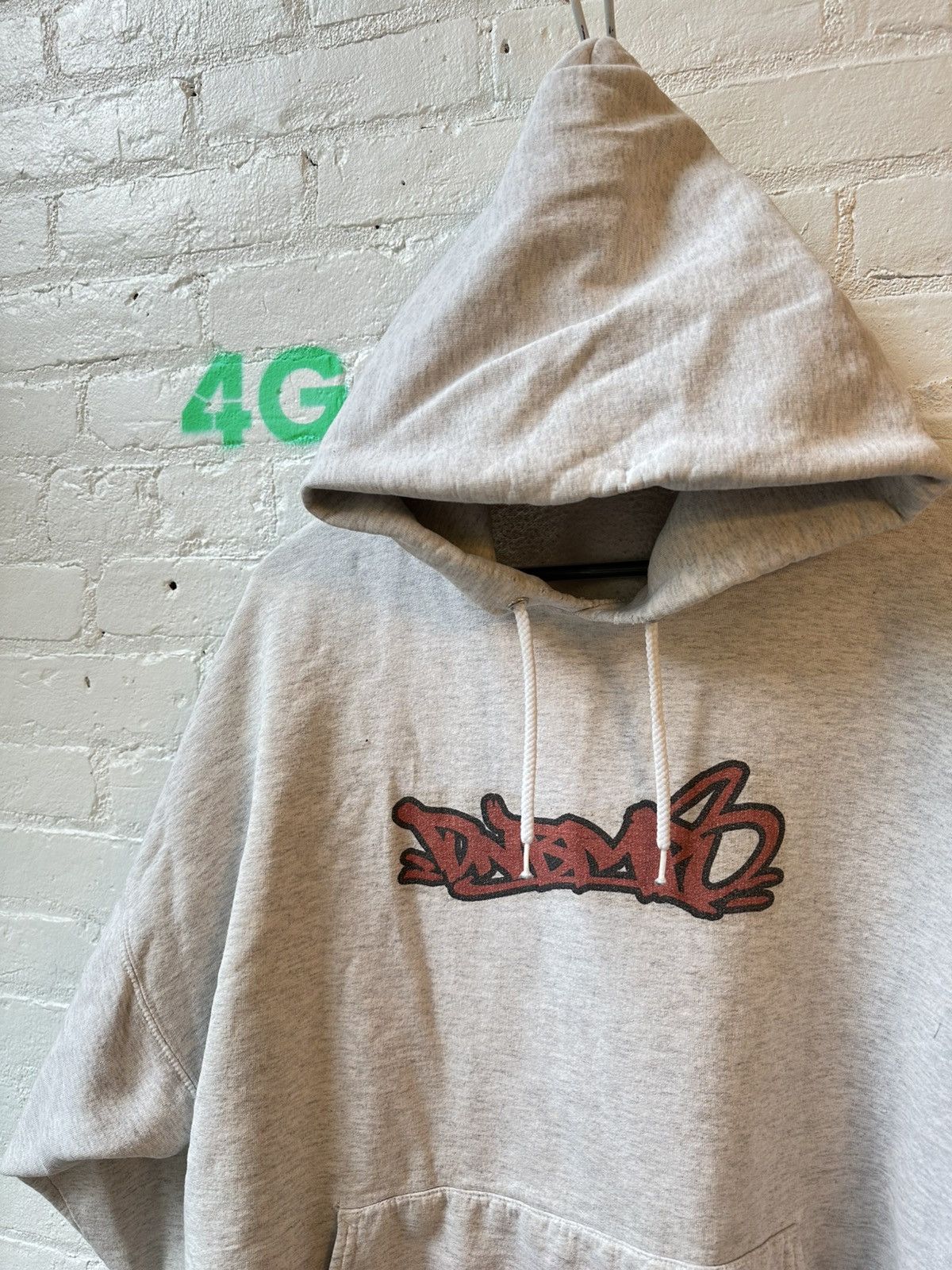 VINTAGE THRASHED 90s XXL GREY HOODIE