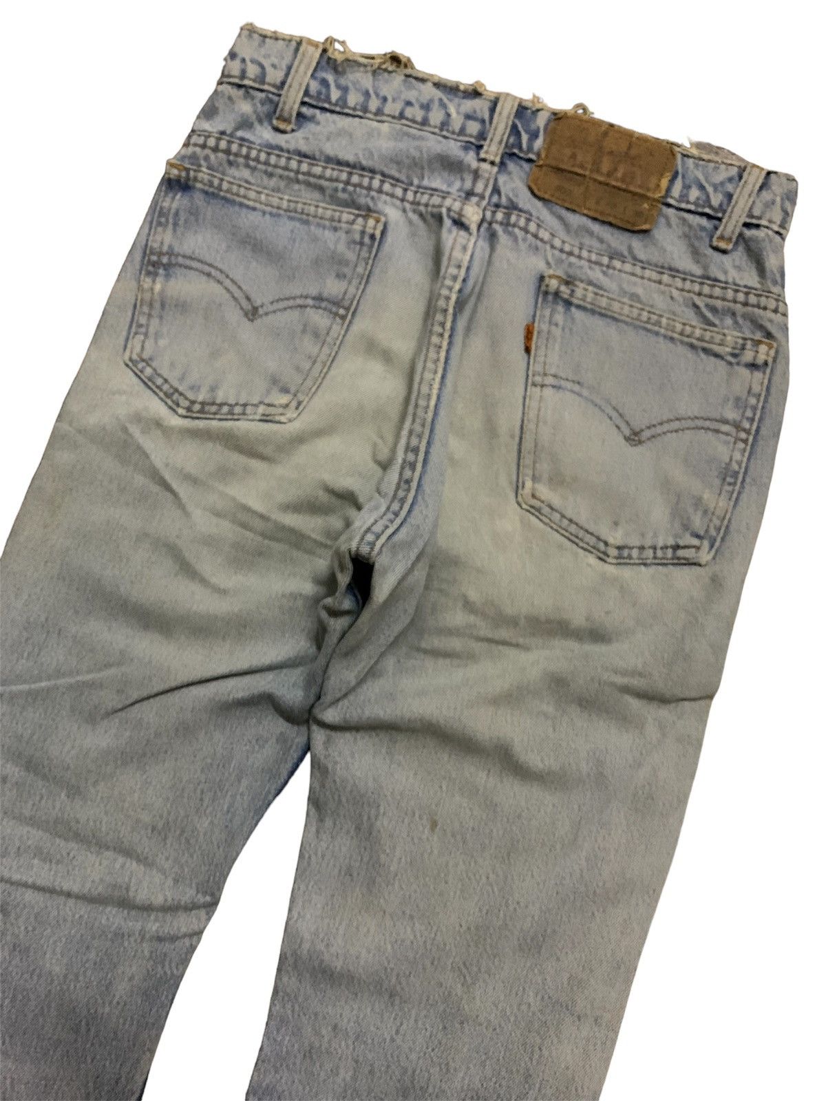 Handmade 🔥Vintage Levi’s 505 Oren Tab Handmade Patchwork Leather Size US 28 / EU 44 - 5 Thumbnail