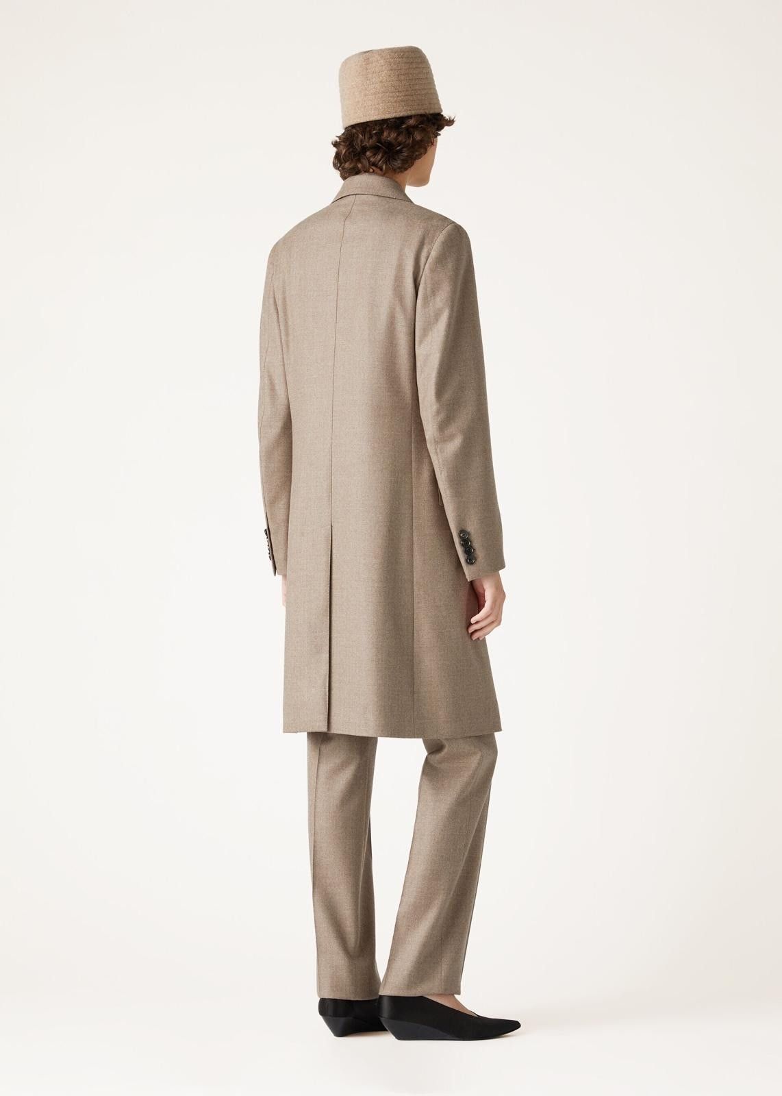 Loro Piana o1srvl11e0725 FAO3484 Virgin Wool Double-breasted Coat Grey Size L / US 10 / IT 46 - 6 Thumbnail