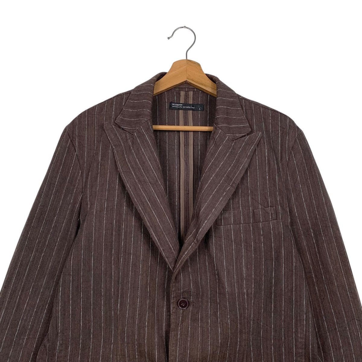 Japanese Brand Japanese Brand Modern Stripe Casual Jacket Size US M / EU 48-50 / 2 - 2 Thumbnail