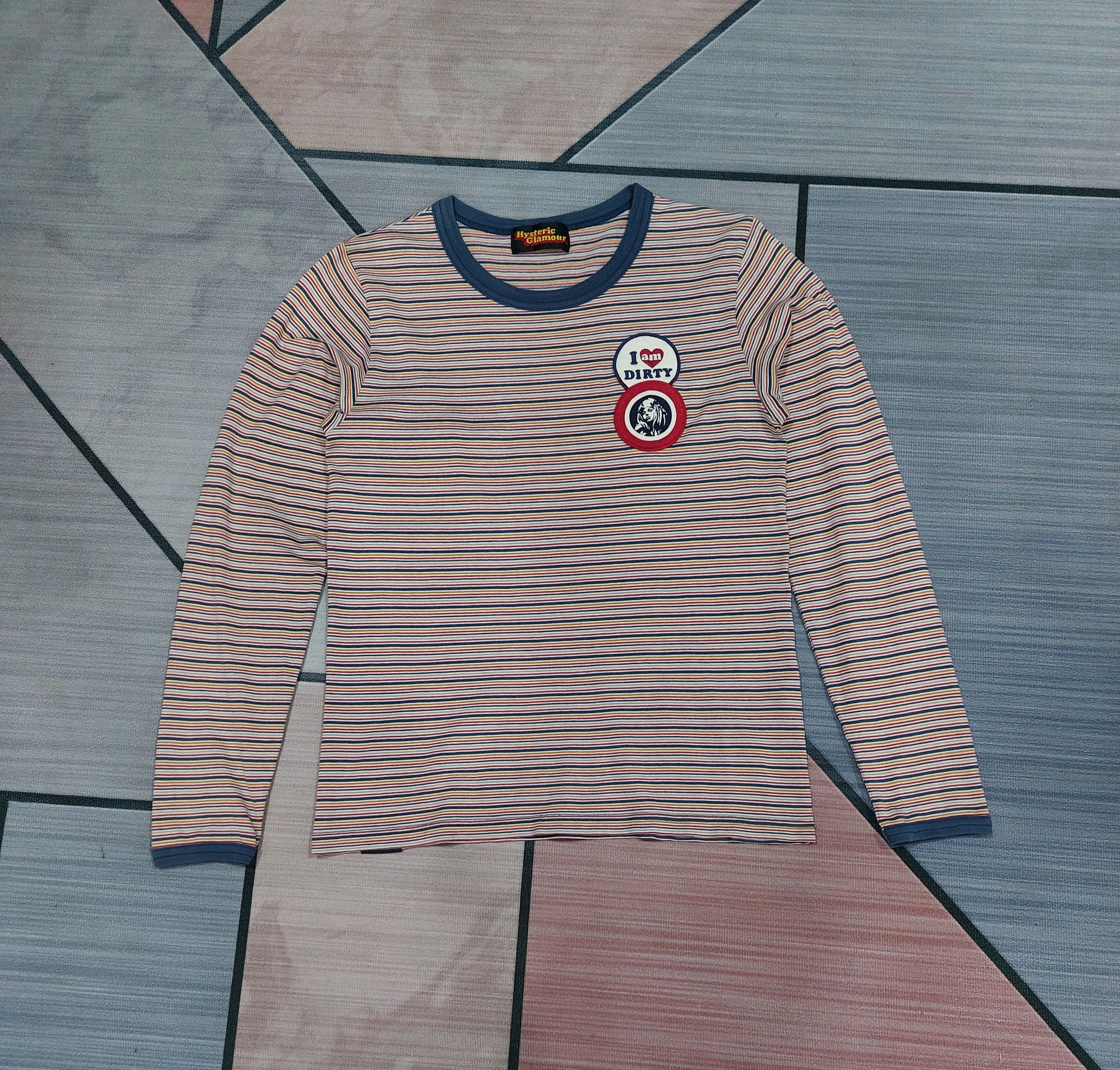 Hysteric Glamour × If Six Was Nine × Japanese Brand HYSTERIC GLAMOUR "I AM DIRTY" STRIPE T Size S / US 4 / IT 40 - 1 Thumbnail