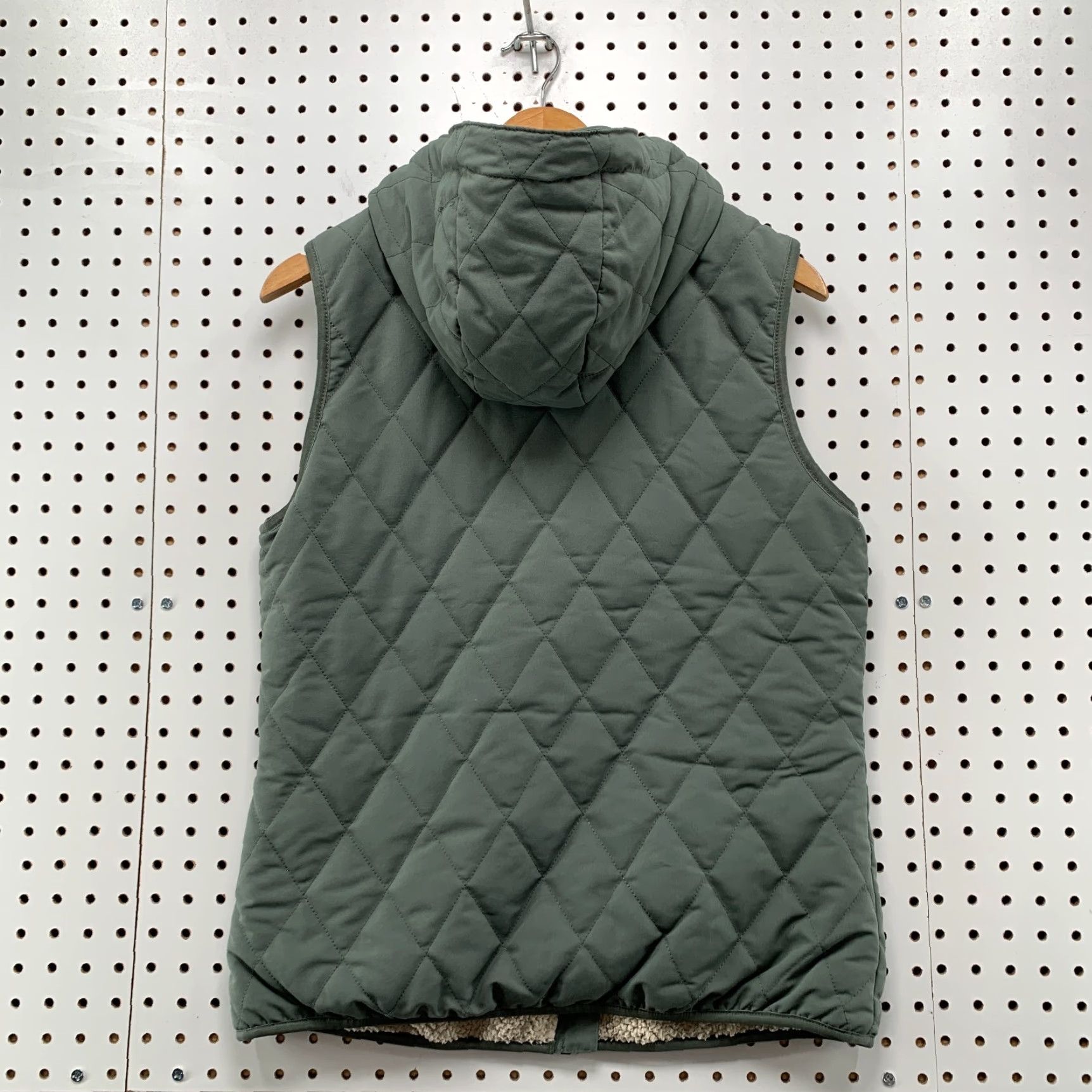 Eddie Bauer VINTAGE Eddie Bauer Quilted Vest Womens Small Hooded Sherpa Lined Sleeveless 19x26 Size S / US 4 / IT 40 - 2 Thumbnail