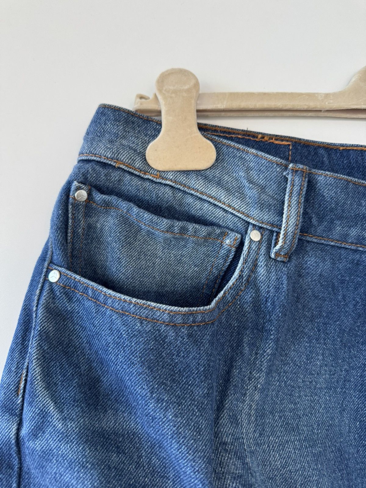 Y/Project SS22 SSENSE Navy Acid Wash Wire Jeans 36 Size US 36 / EU 52 - 2 Thumbnail
