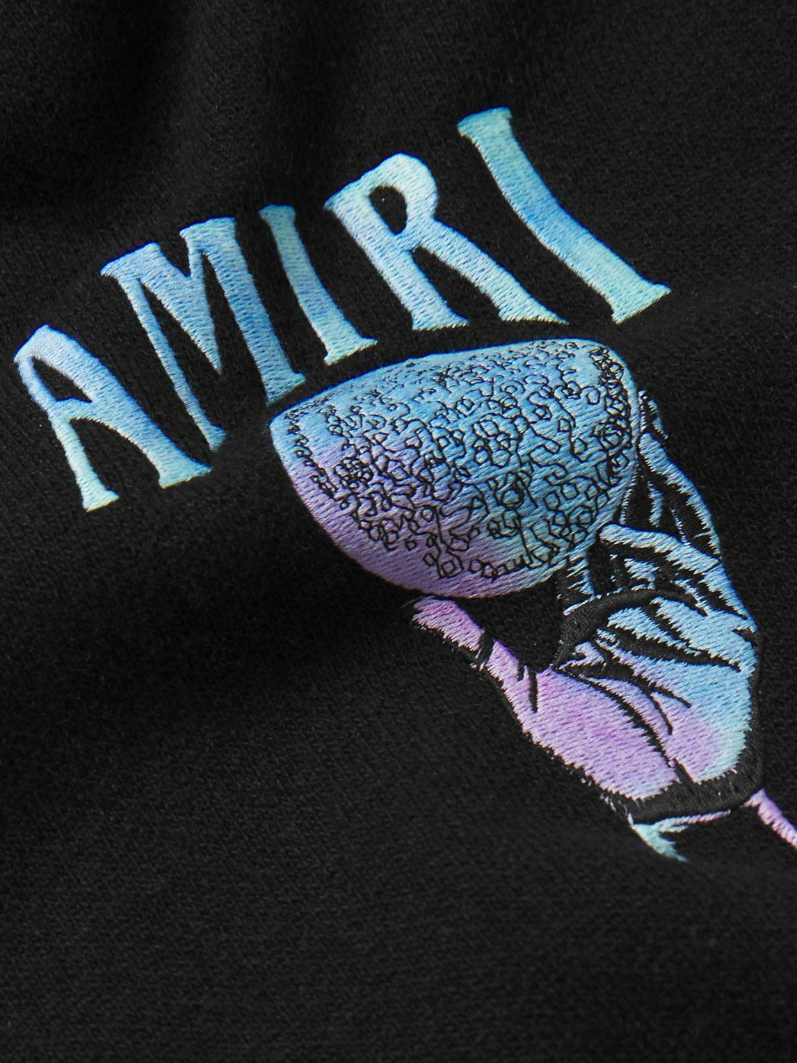 Amiri o1y0525 Logo Hoodie in Black Size US L / EU 52-54 / 3 - 2 Thumbnail