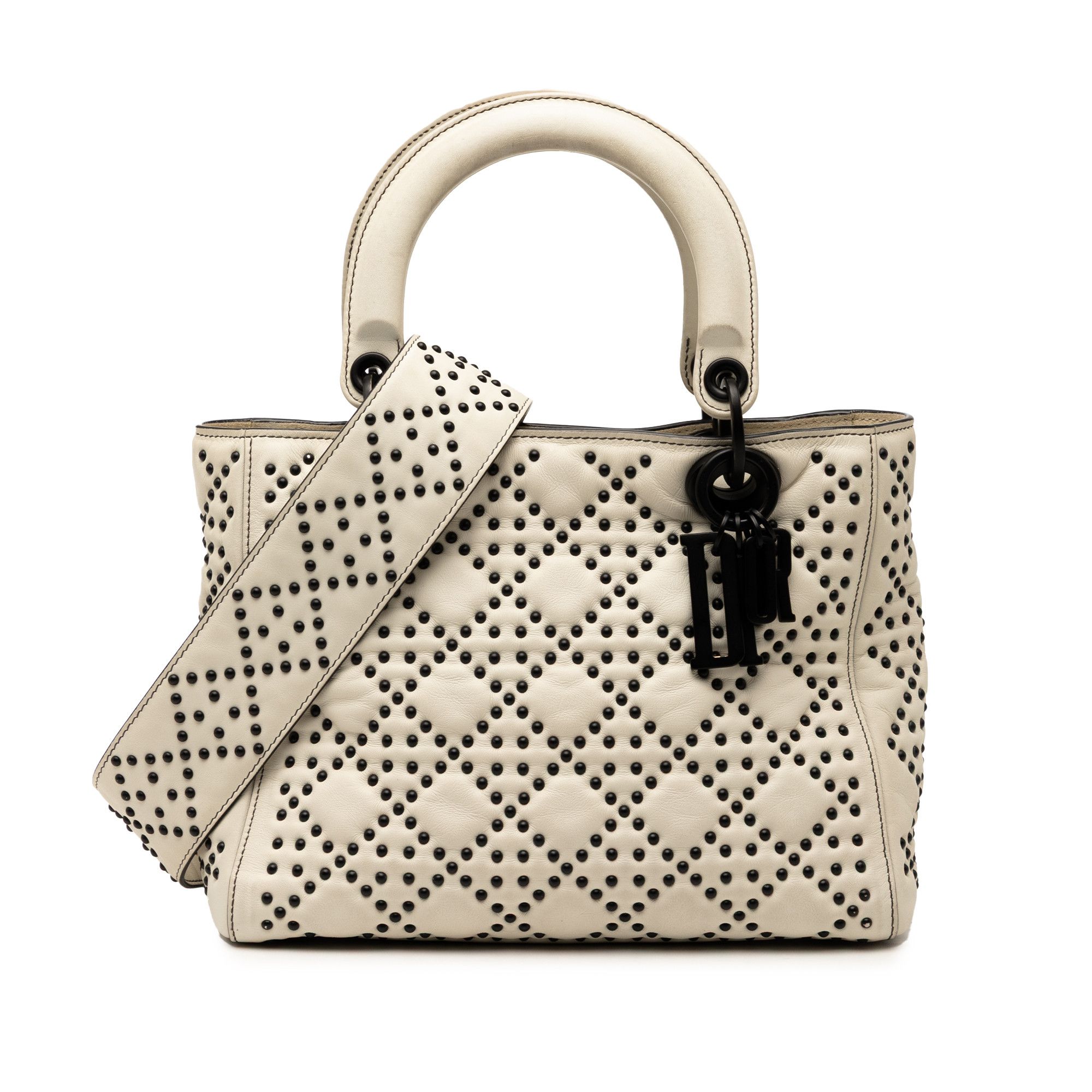 Dior Dior Medium Lambskin Cannage Studded Supple Lady Dior Size ONE SIZE - 1 Thumbnail