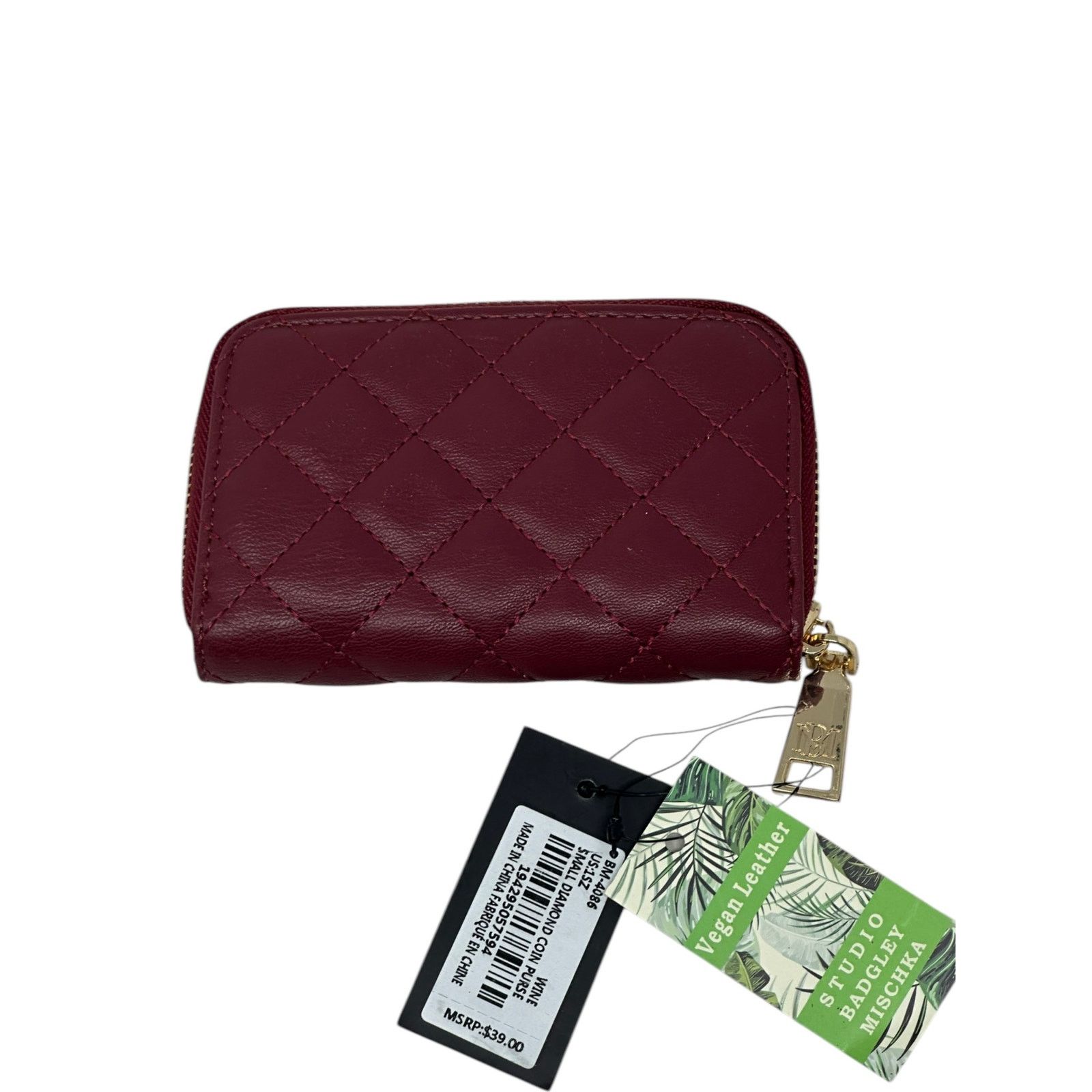 Badgley Mischka Badgley Mischka burgundy small diamond coin purse wallet Size ONE SIZE - 7 Thumbnail