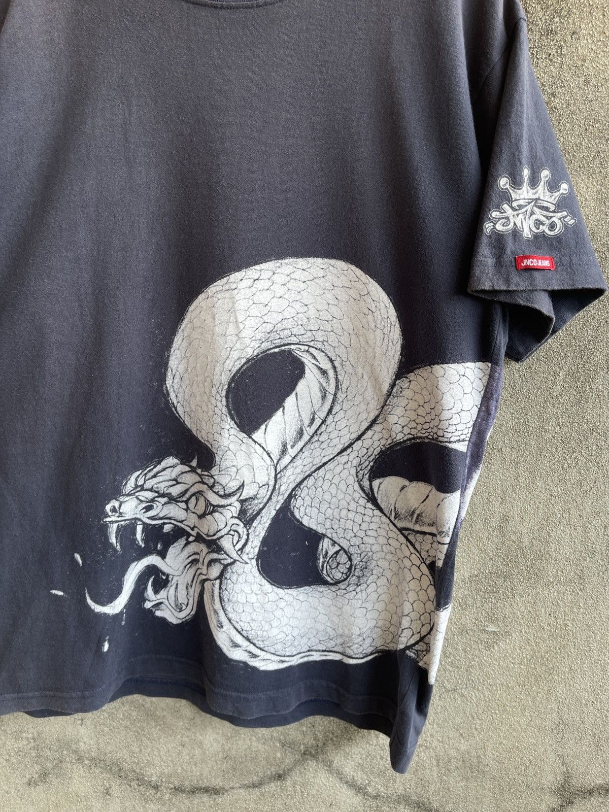JNCO Rare‼️Vintage 90s Sun Faded🔥JNCO🔥Dragon Fly Faded Tee Size US L / EU 52-54 / 3 - 6 Thumbnail