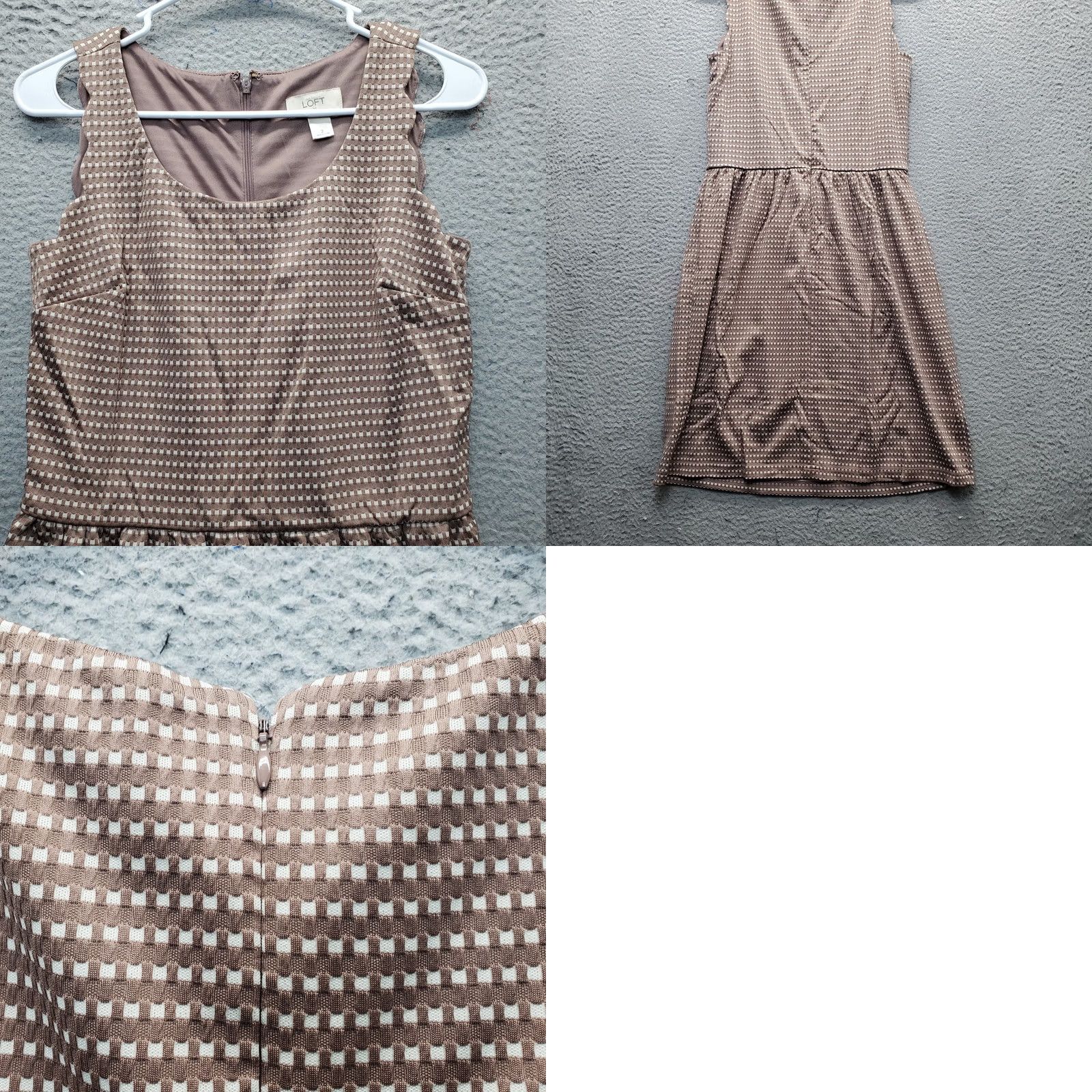 Loft LOFT Women Dress 2 Multicolor Striped Sleeveless Round Neck Back Zip Midi Casual Party/Cocktail Shirt/Holiday? Size XS / US 0-2 / IT 36-38 - 8 Thumbnail