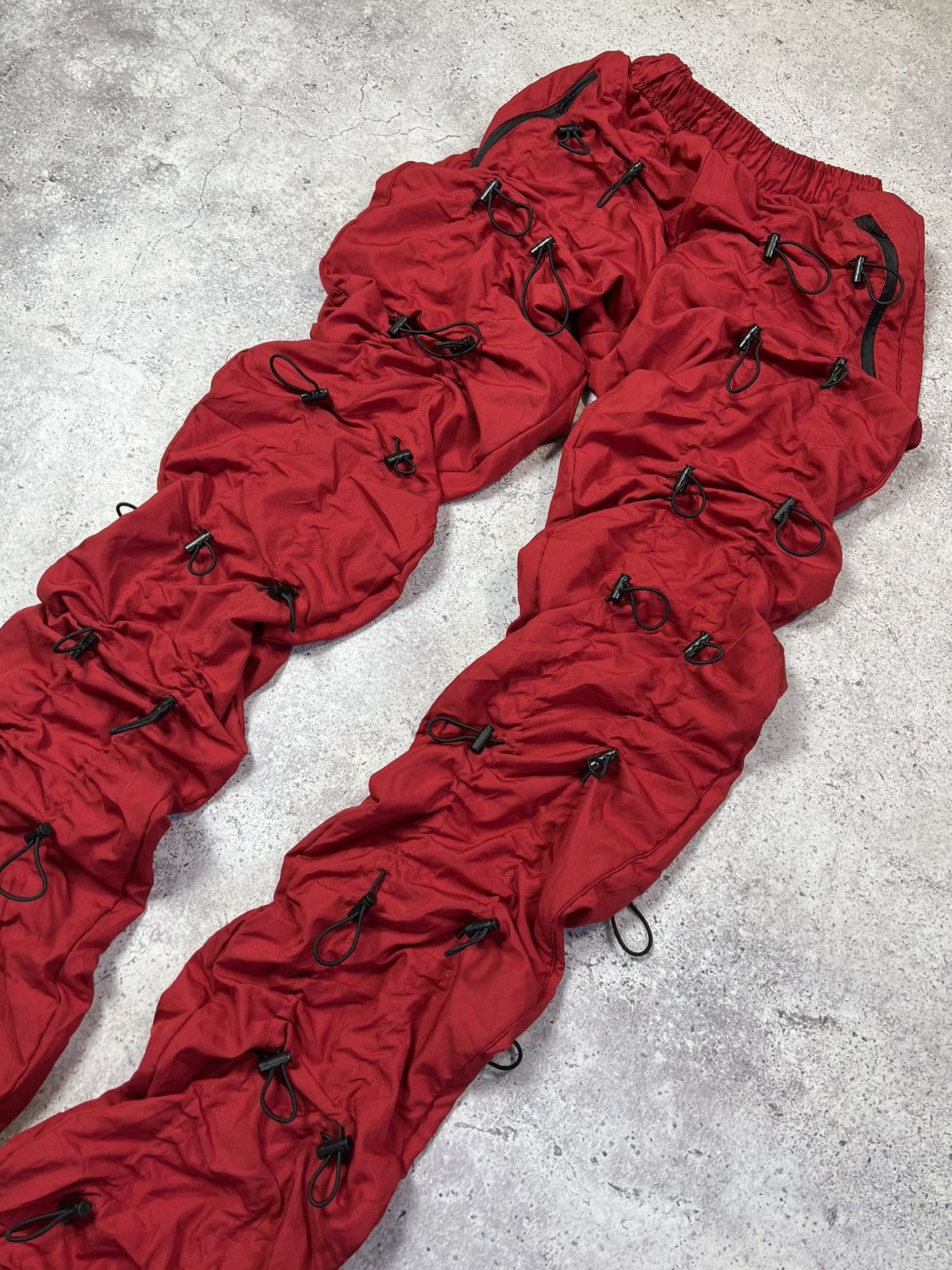 image of Avant Garde x Mnml Bungee Cord Pants in Red, Men's (Size 30)