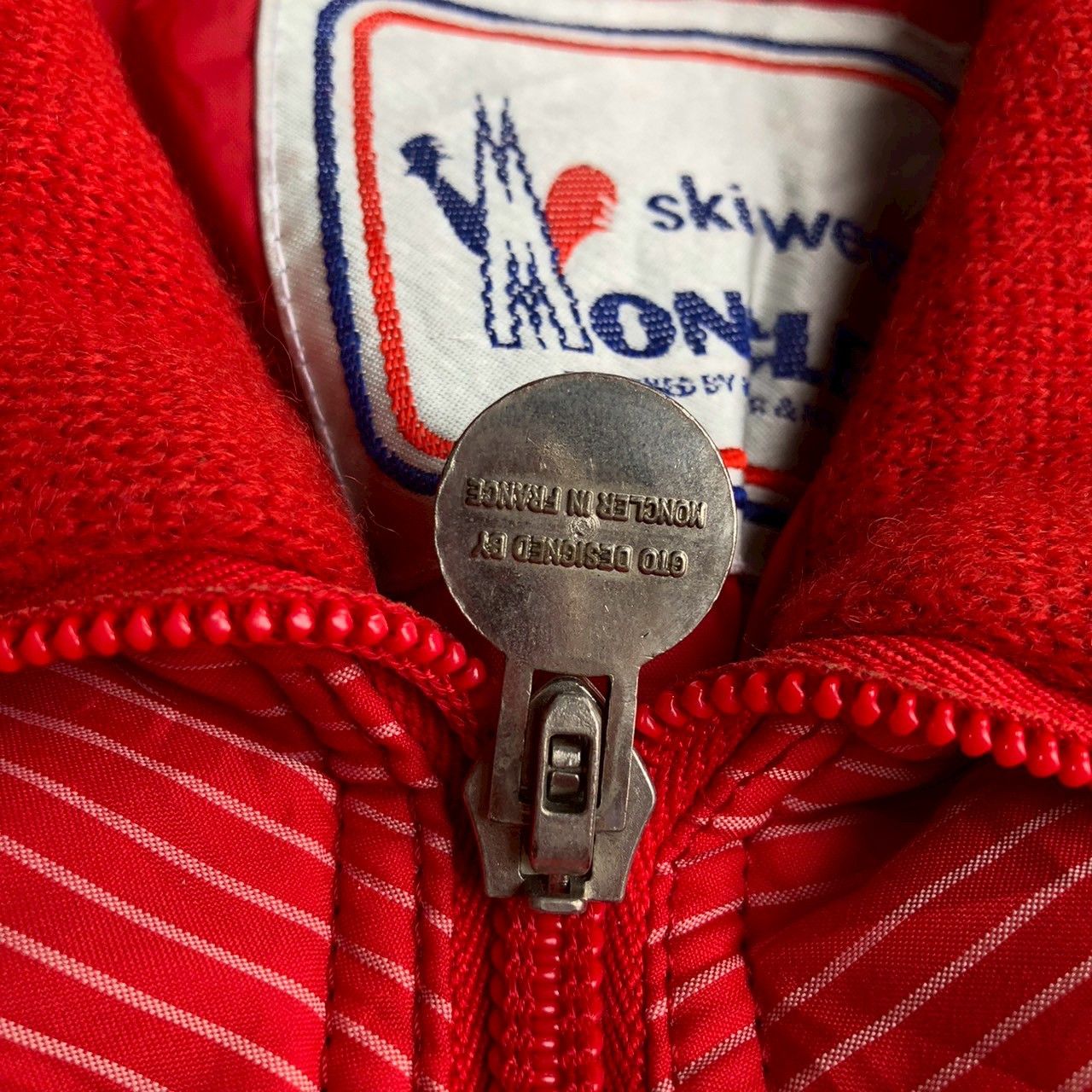 Moncler Grenoble Vintage 90s Moncler Grenoble Red Stripe Ski Jacket Size US S / EU 44-46 / 1 - 6 Thumbnail