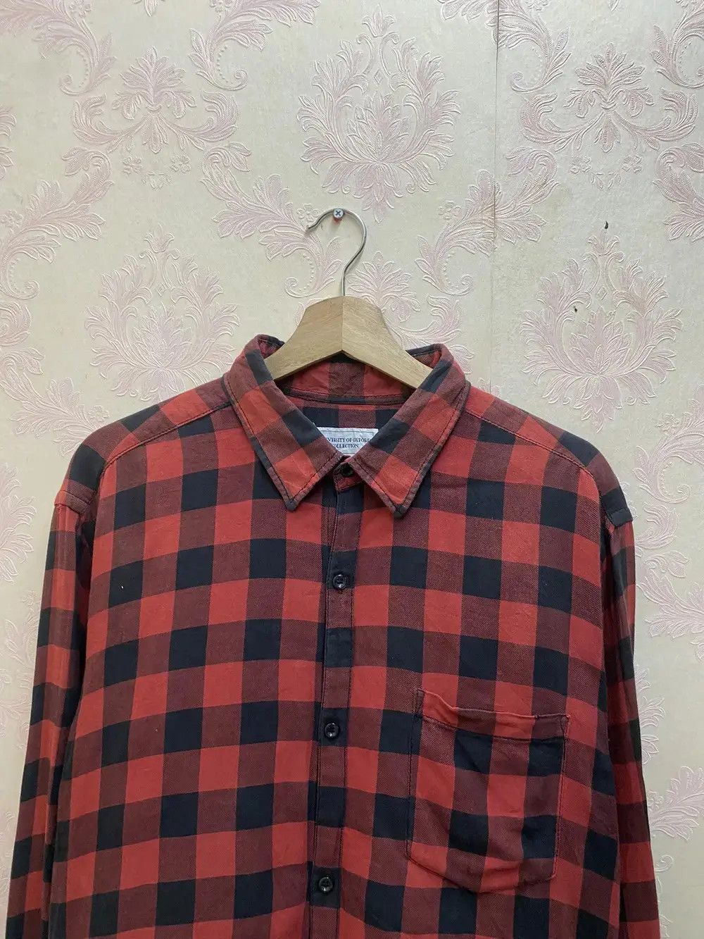 Vintage Japanese Brand University of Oxford Flannel Shirt Size US L / EU 52-54 / 3 - 3 Thumbnail