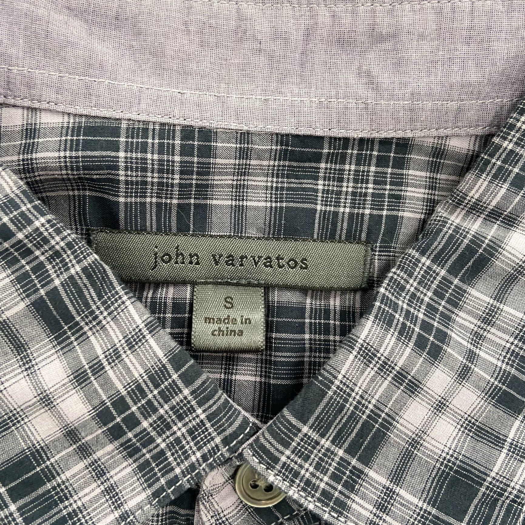 John Varvatos John Varvatos Shirt Adult Small Purple Plaid Button-Up Long Sleeve Cotton Mens S Size US S / EU 44-46 / 1 - 5 Thumbnail