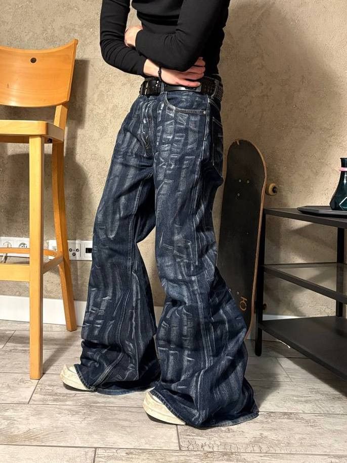 Japanese Brand rare wax handmade streetwear jeans Size US 34 / EU 50 - 2 Thumbnail