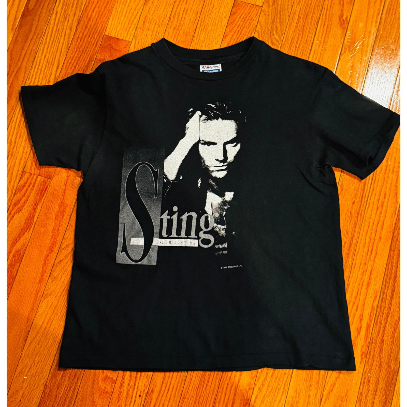 Vintage Vintage 1987 Sting Tour Tee | Single Stitch Hanes Size US S / EU 44-46 / 1 - 1 Thumbnail