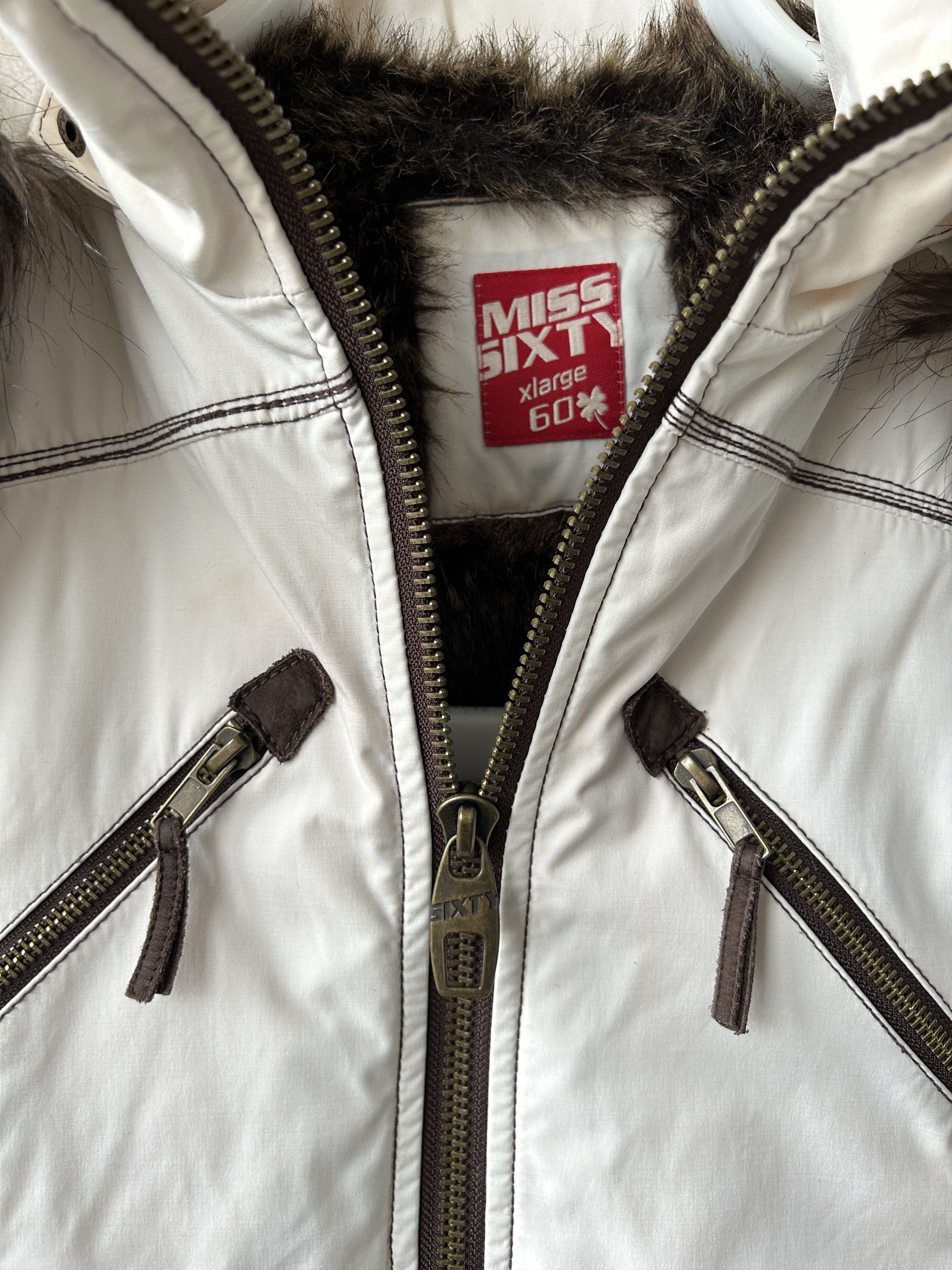 Miss Sixty Archive y2k Miss Sixty faux fur lined hooded bomber Size XL / US 12-14 / IT 48-50 - 17 Thumbnail
