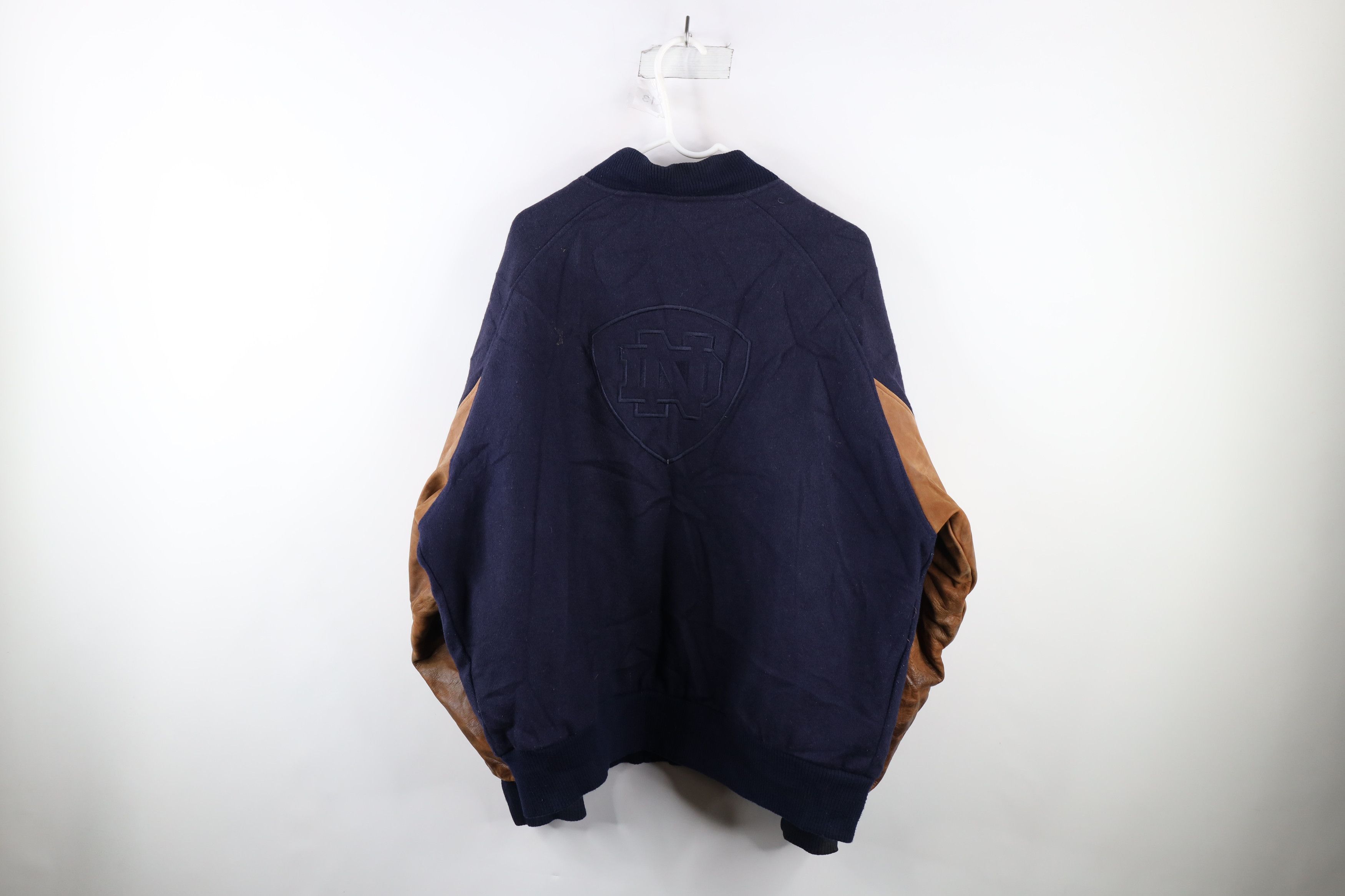 Vintage Vintage Adidas Dame University Wool Leather Varsity Jacket Size US L / EU 52-54 / 3 - 15 Thumbnail