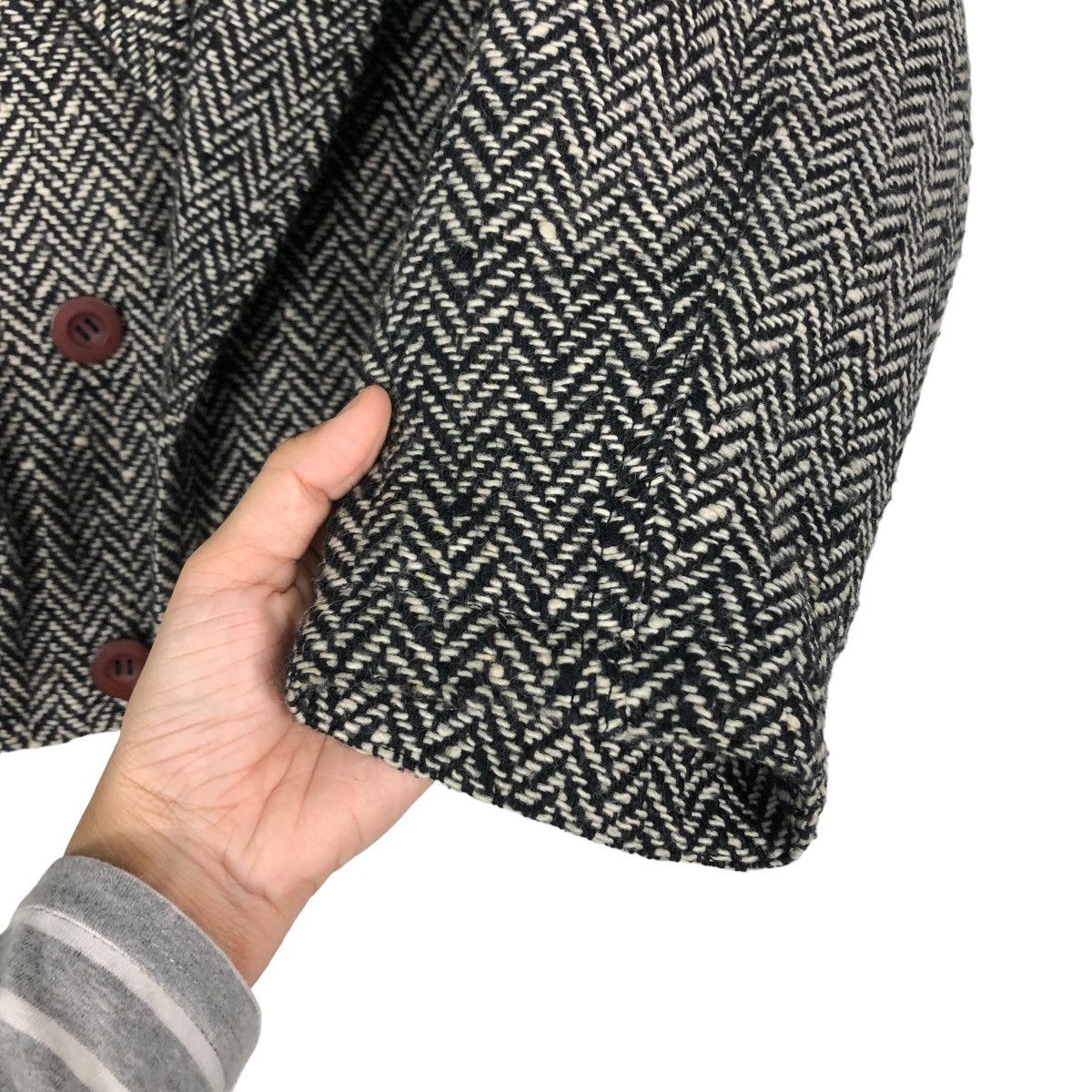 Issey Miyake 🔥Vintge Wool Bomber Jacket Herringbone Reor Japan Made Size US M / EU 48-50 / 2 - 15 Thumbnail