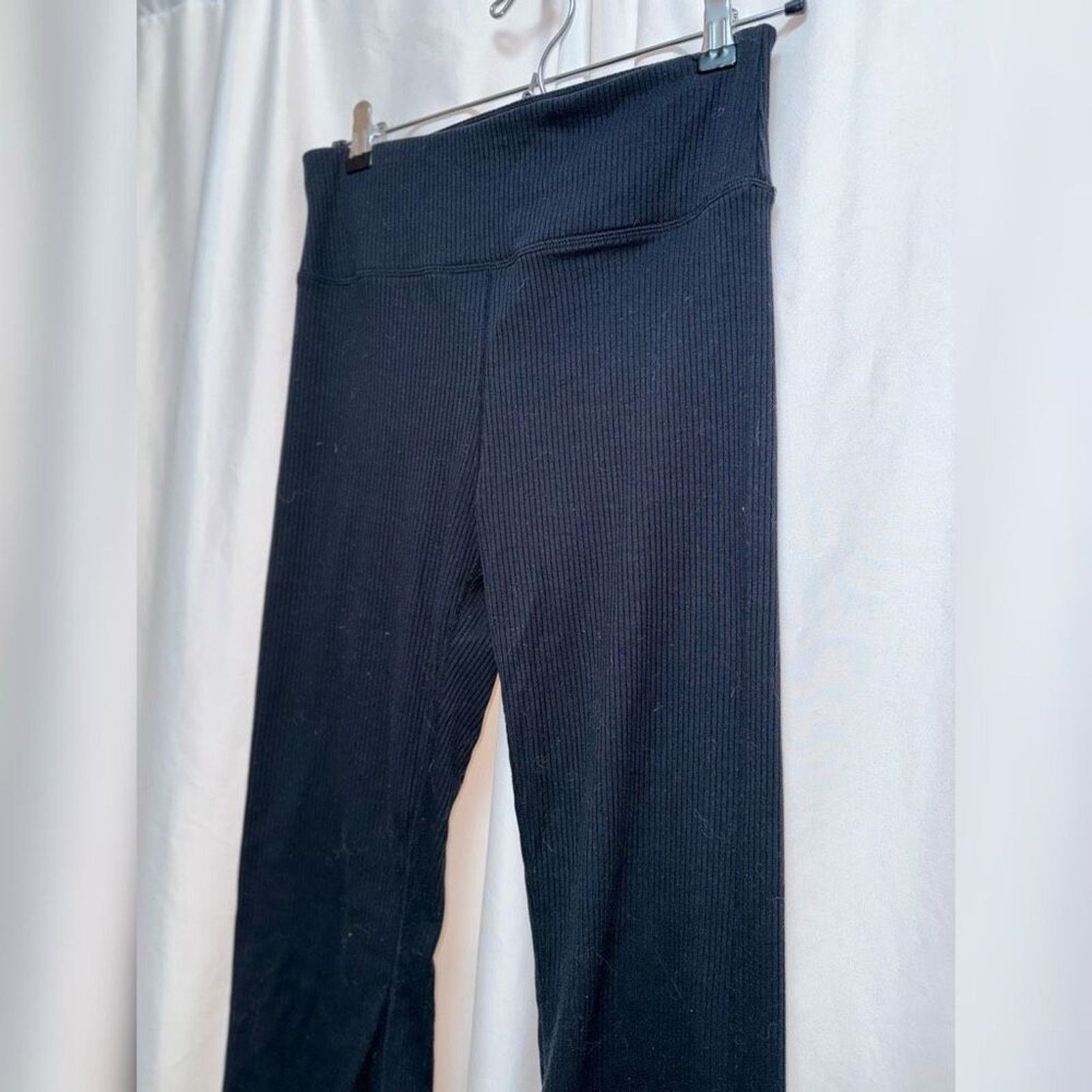 Calvin Klein Calvin Klein Black Ribbed Cropped Lounge Pants | Sz S Size 27" / US 4 / IT 40 - 3 Thumbnail