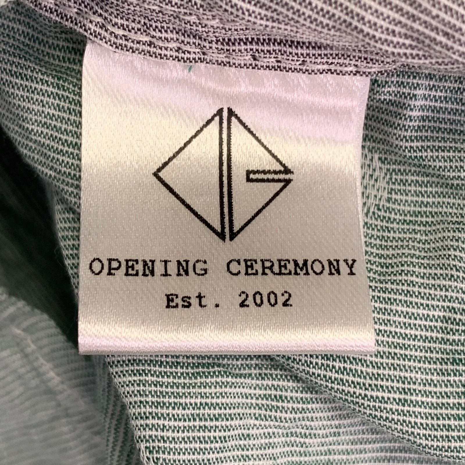 Opening Ceremony Size M Grey Mint Color Block Cotton Long Sleeve Shirt Size US M / EU 48-50 / 2 - 6 Thumbnail