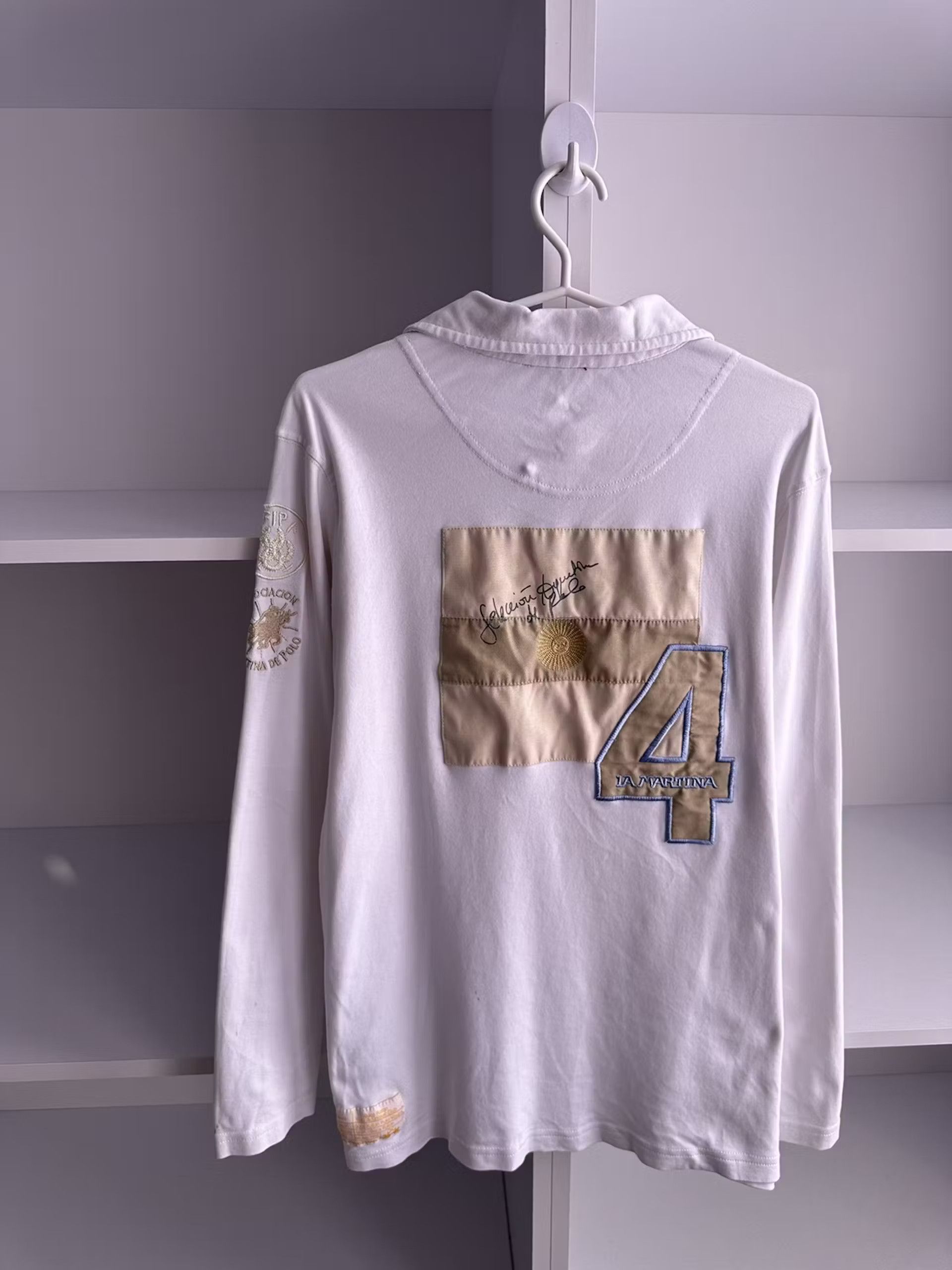 La Martina × Polo Ralph Lauren × Vintage Vintage La Martina Polo Team 4 Argentina Long Sleeve Rugby Size US M / EU 48-50 / 2 - 13 Thumbnail